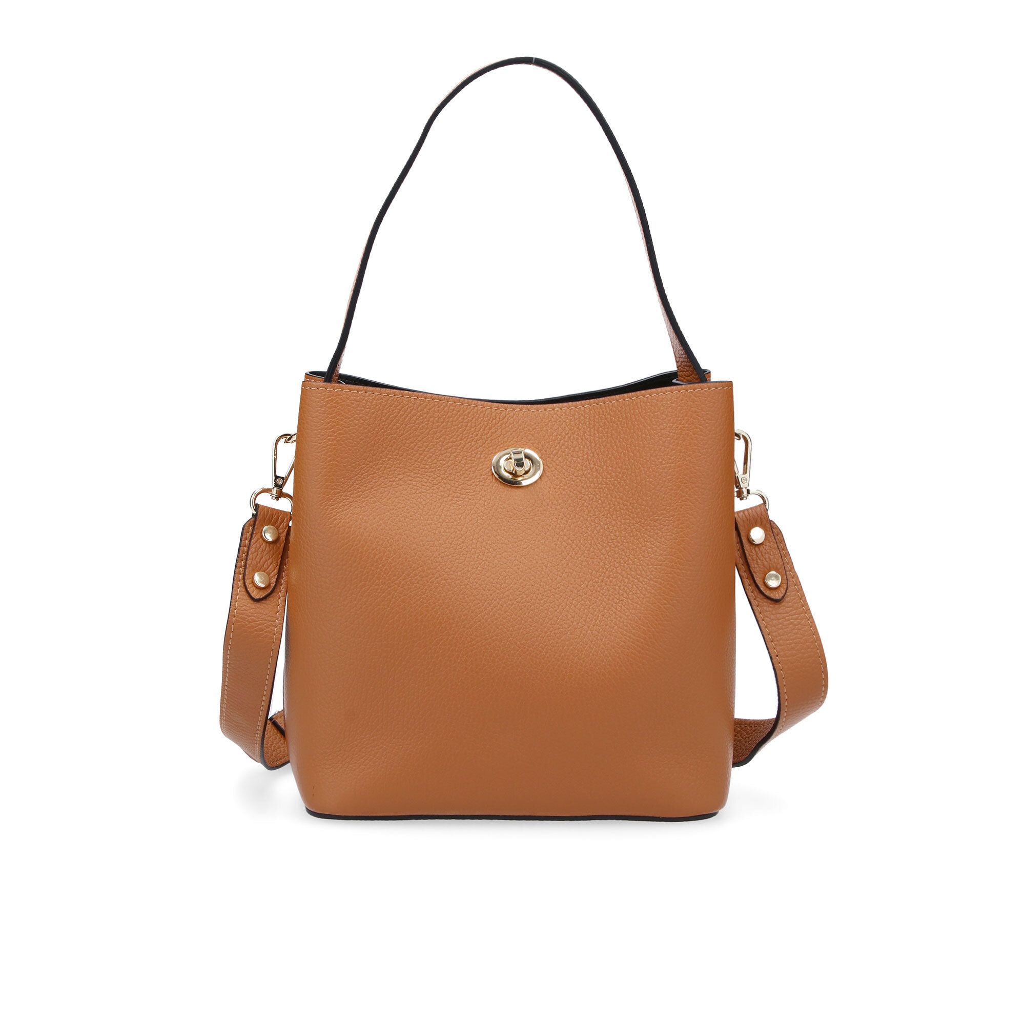 Le Corone Bags
Borsa a secchiello
in pelle dollaro
con chiusura girello