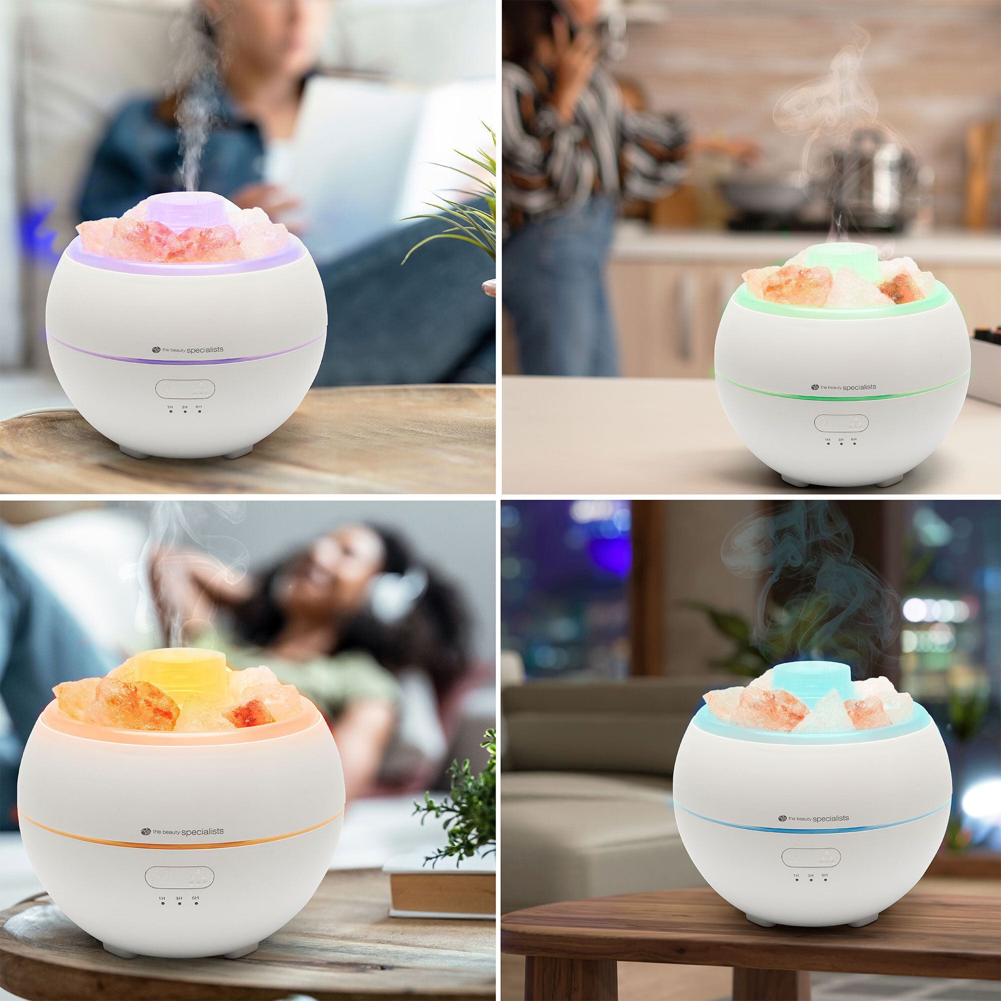 Rio Diffusore umidificatore a luce notturna con rocce