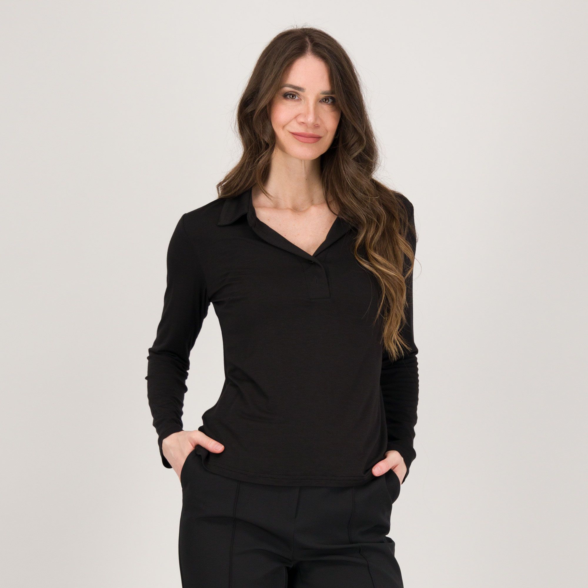 Caterina Lancini Polo in jersey di viscosa con seta