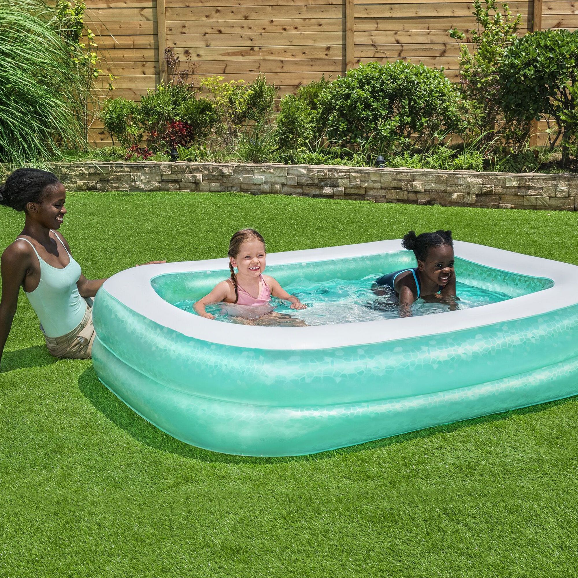 QVC Bestway Piscina rettangolare a 2 anelli Family