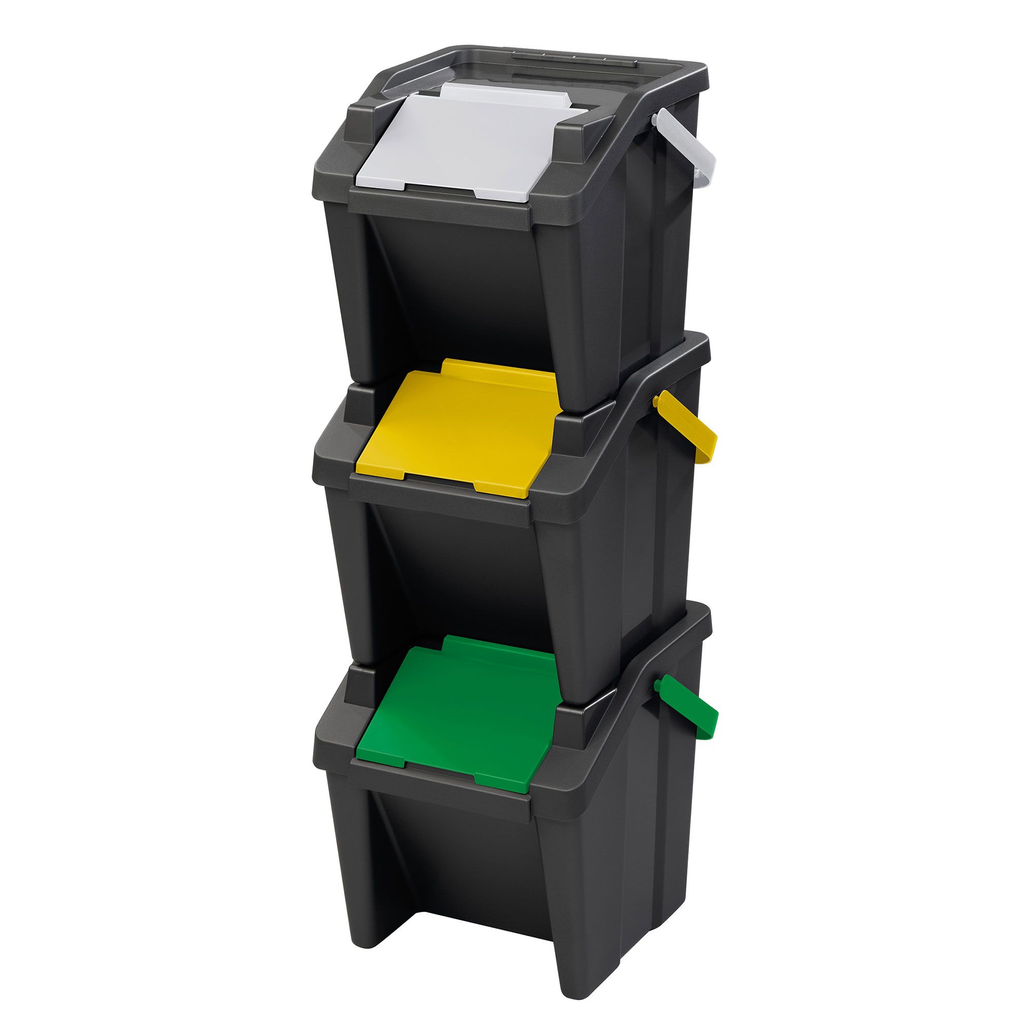 Tontarelli
Set 3 pattumiere
verticali con manico
30 litri