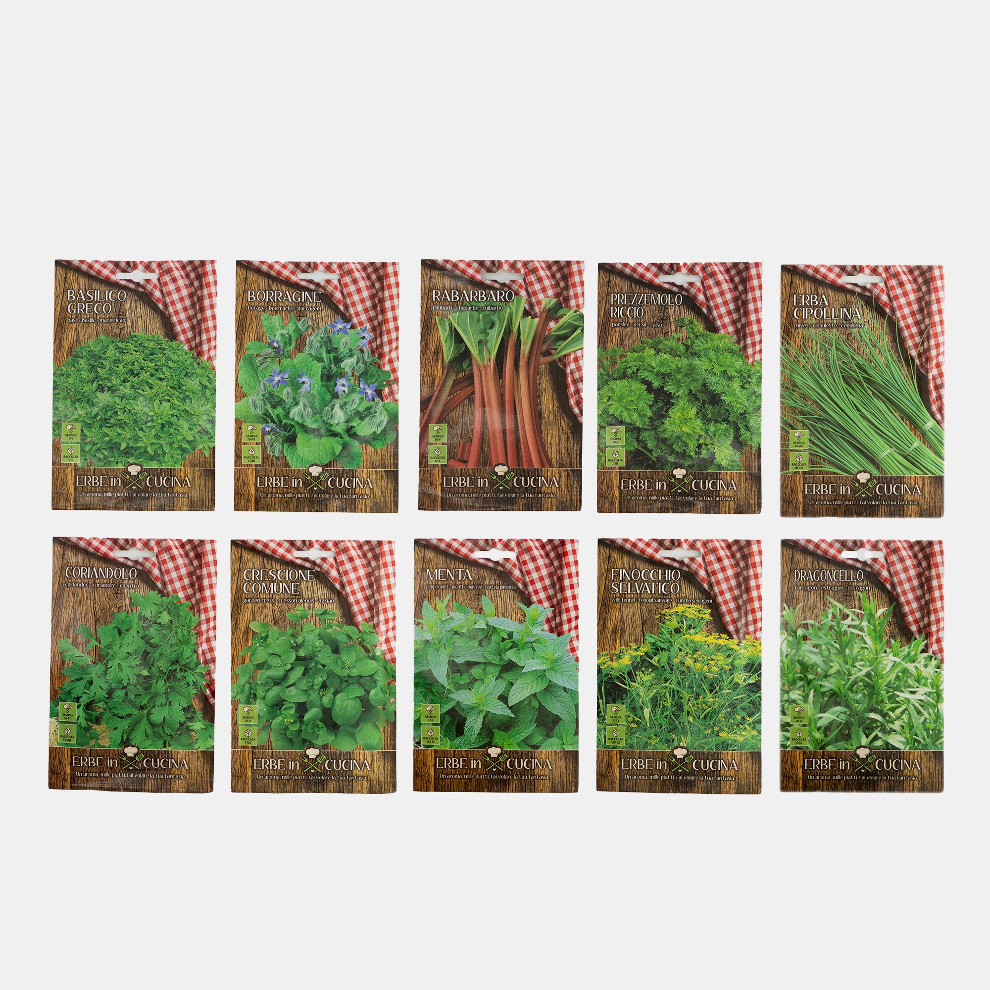 Vita Sana
Assortimento di
10 varietà di sementi
per piante aromatiche