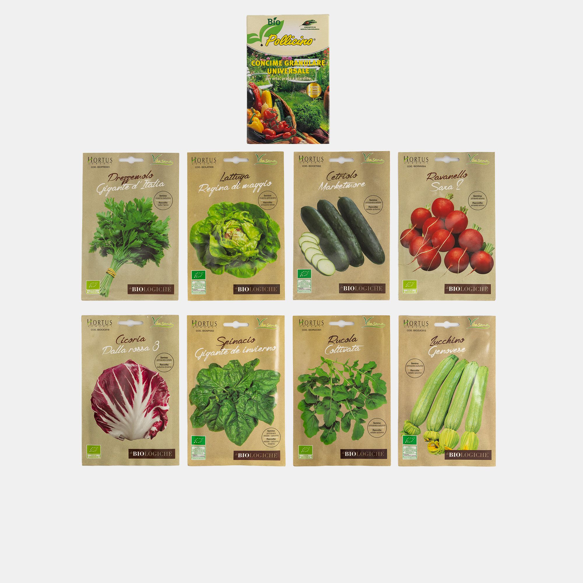 Vita Sana
Assortimento sementi
per orto biologico
(8 bustine)