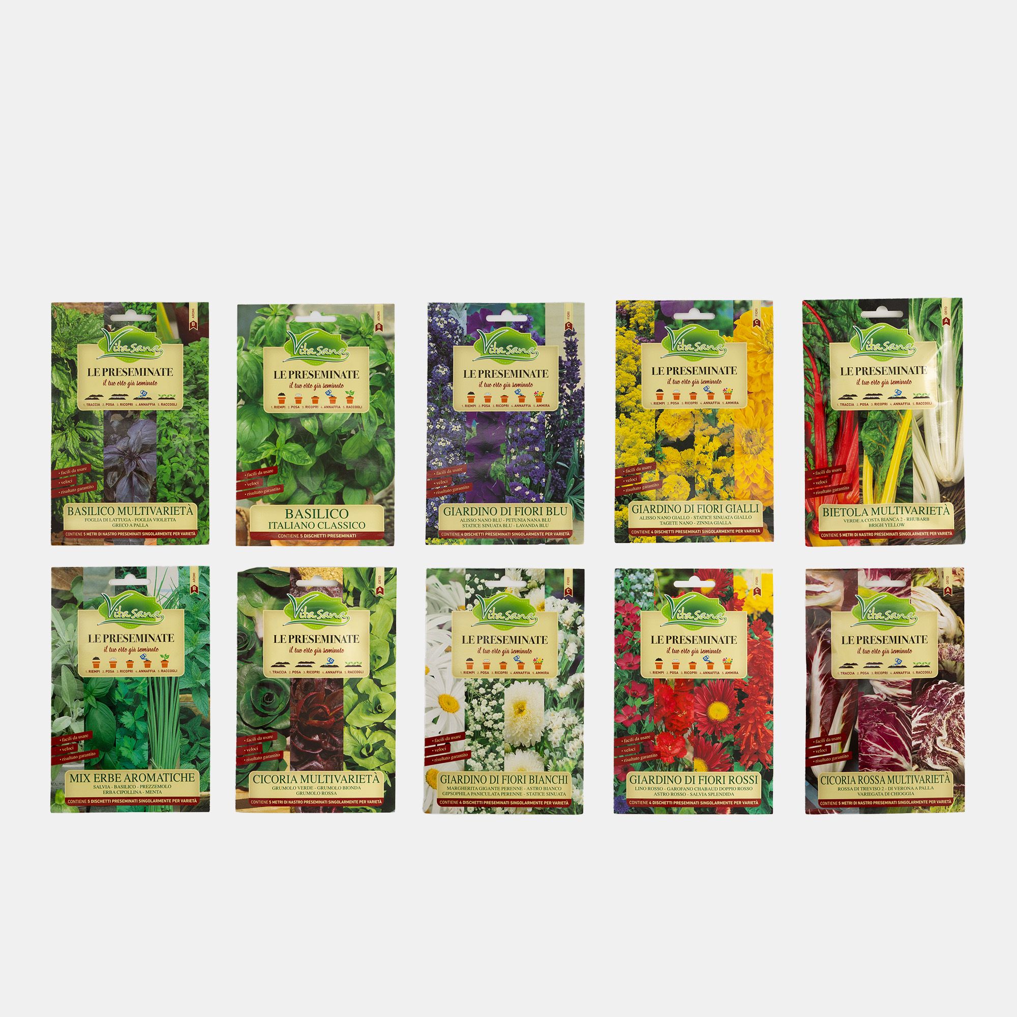 Vita Sana
Sementi presiminate
e nastro in telo
(10pz)