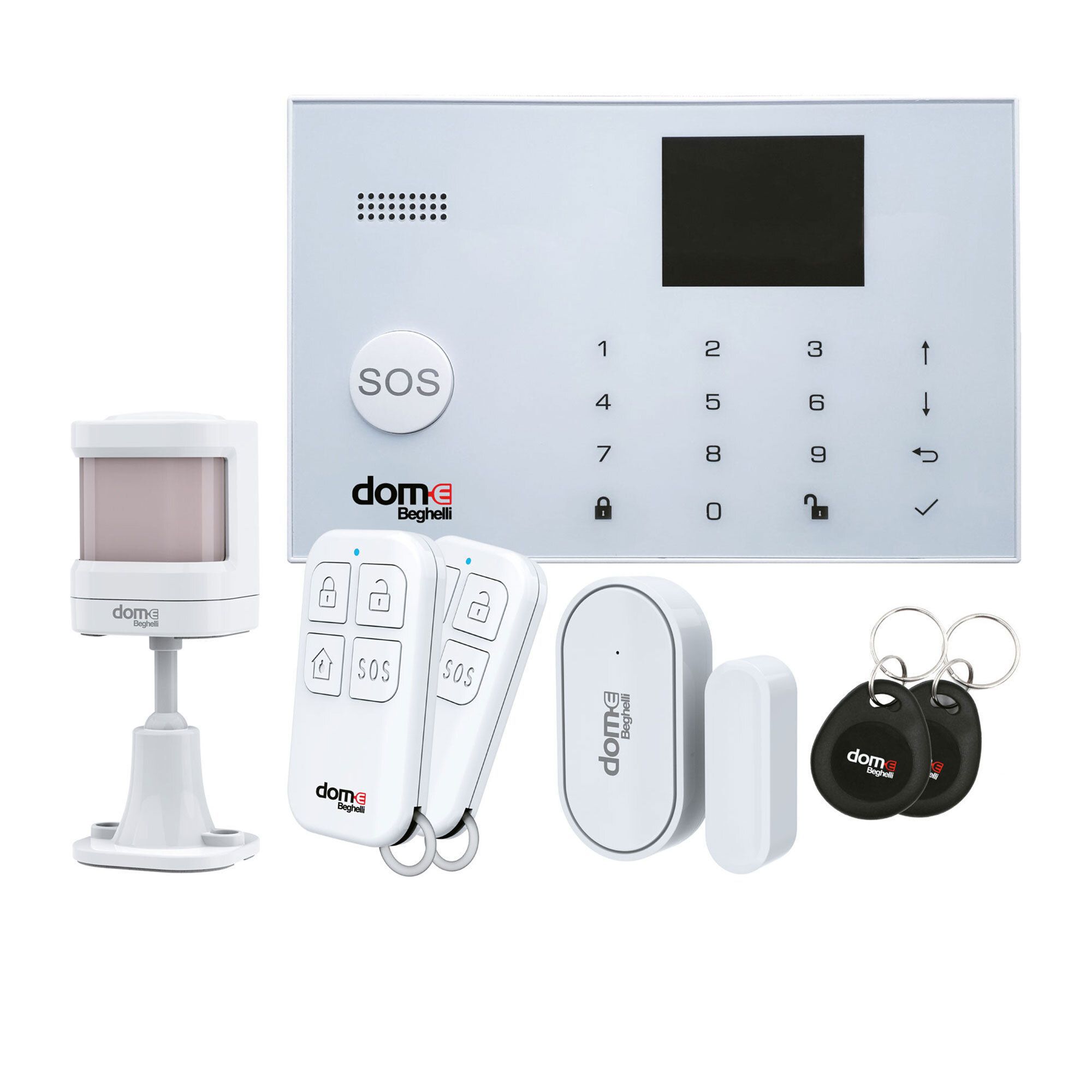 QVC Beghelli Kit sistema di allarme wireless WIFI/GSM con App