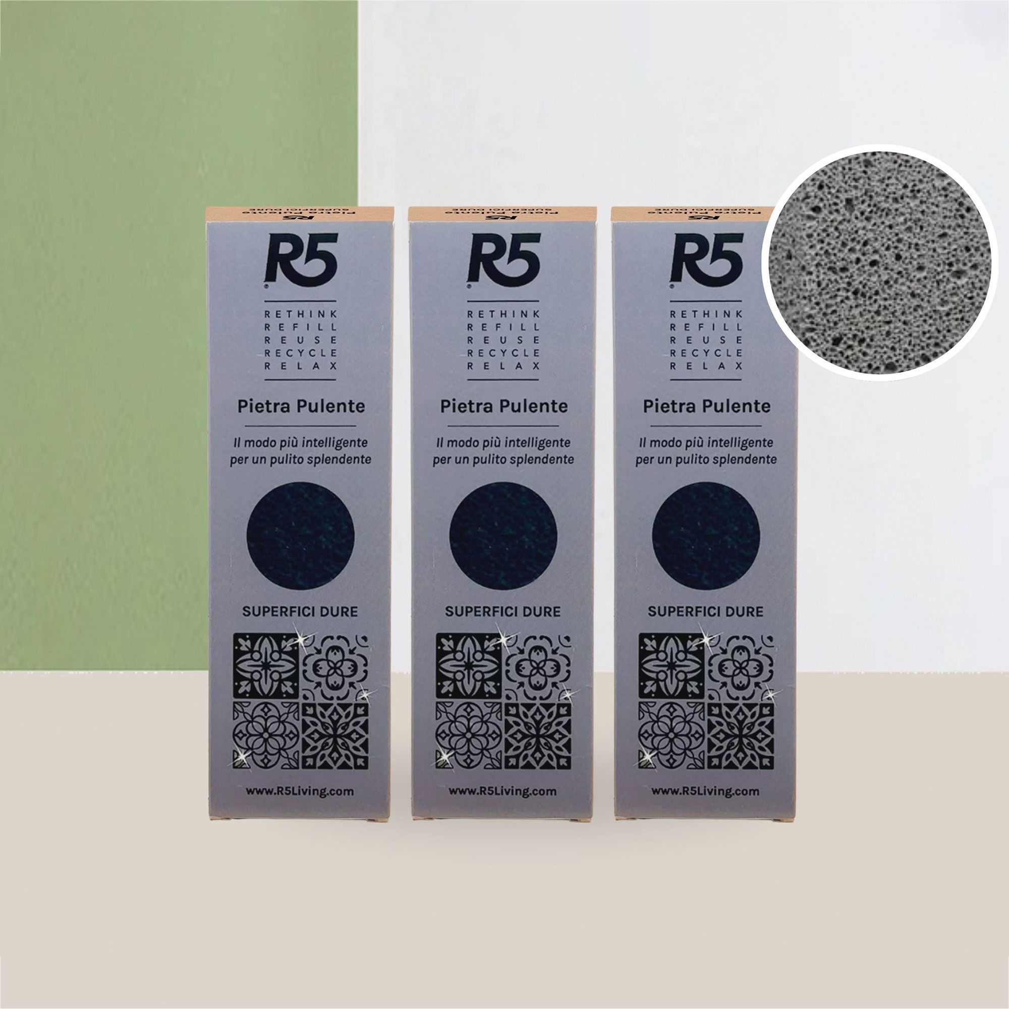 R5 Living
R5 Multi Surface
Stones Trio: 3 pietre per
superfici dure