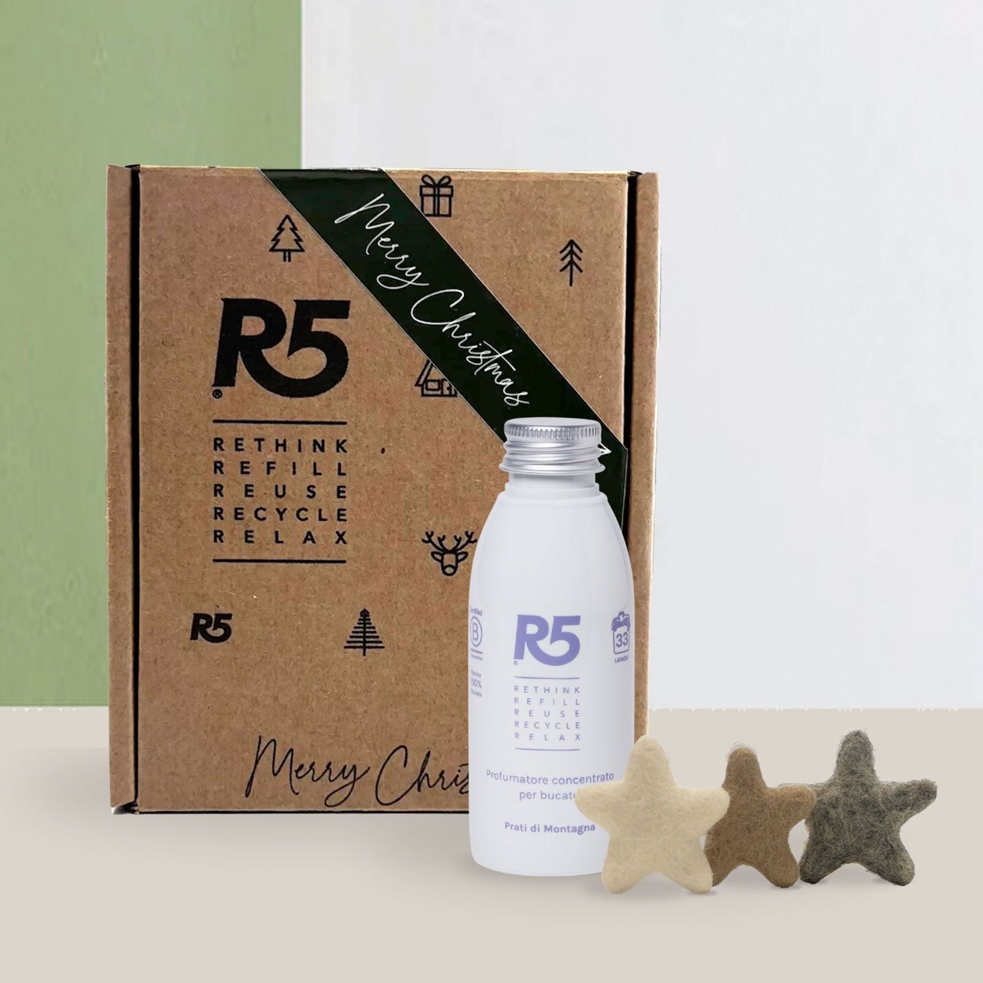 R5 Living
Christmas Kit:
profumatore bucato
e stelline profumate