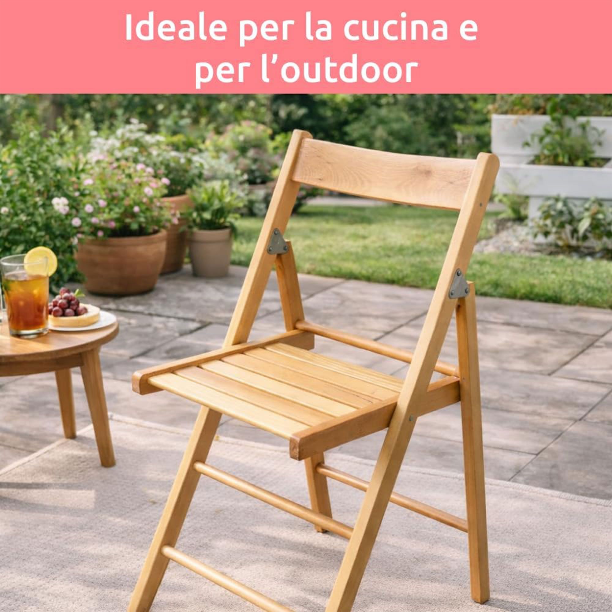 Compactor Sedia pieghevole in legno di faggio Fiesta