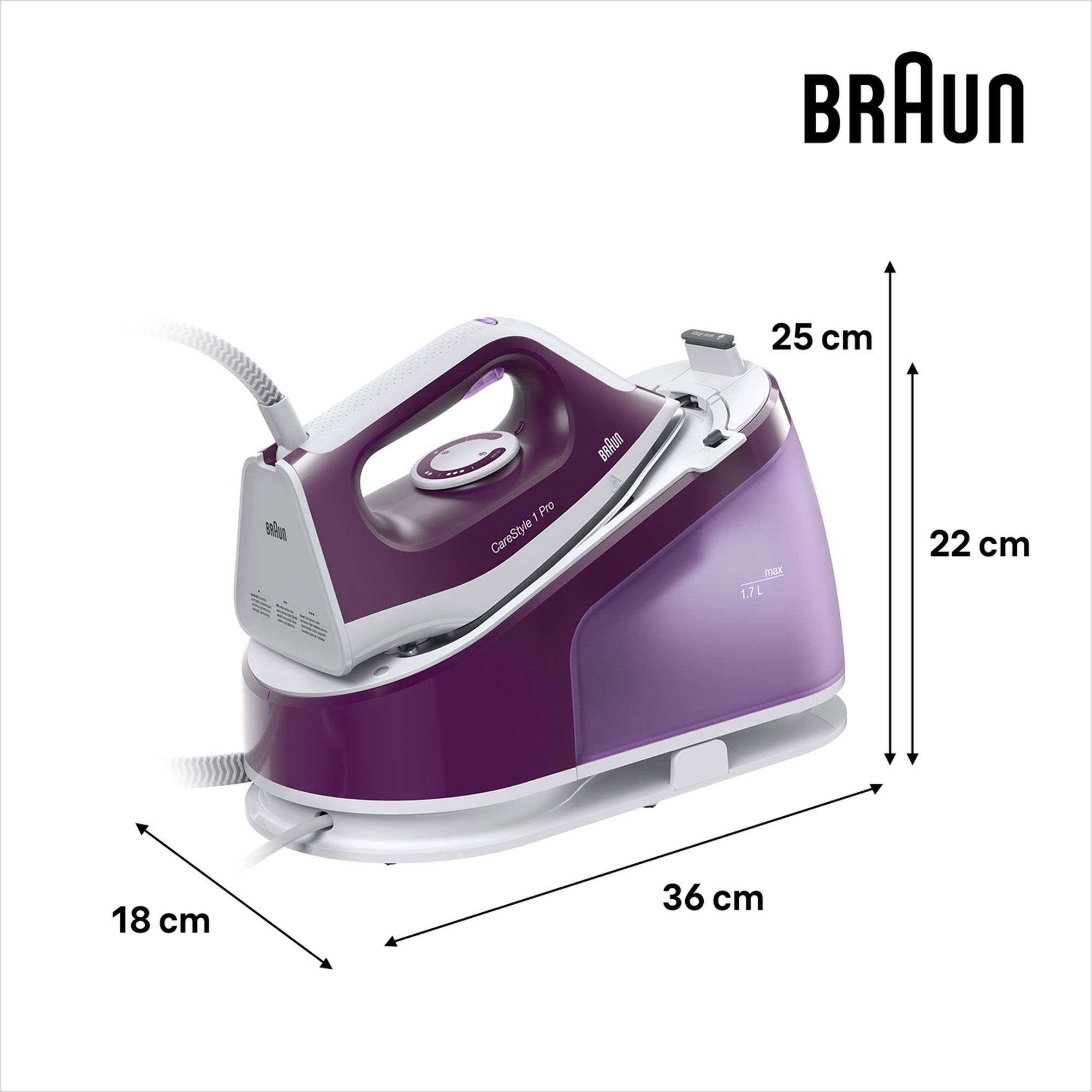 Braun Sistema striante CareStyle 1 Pro 1,7 l piastra FreeGlide 3D