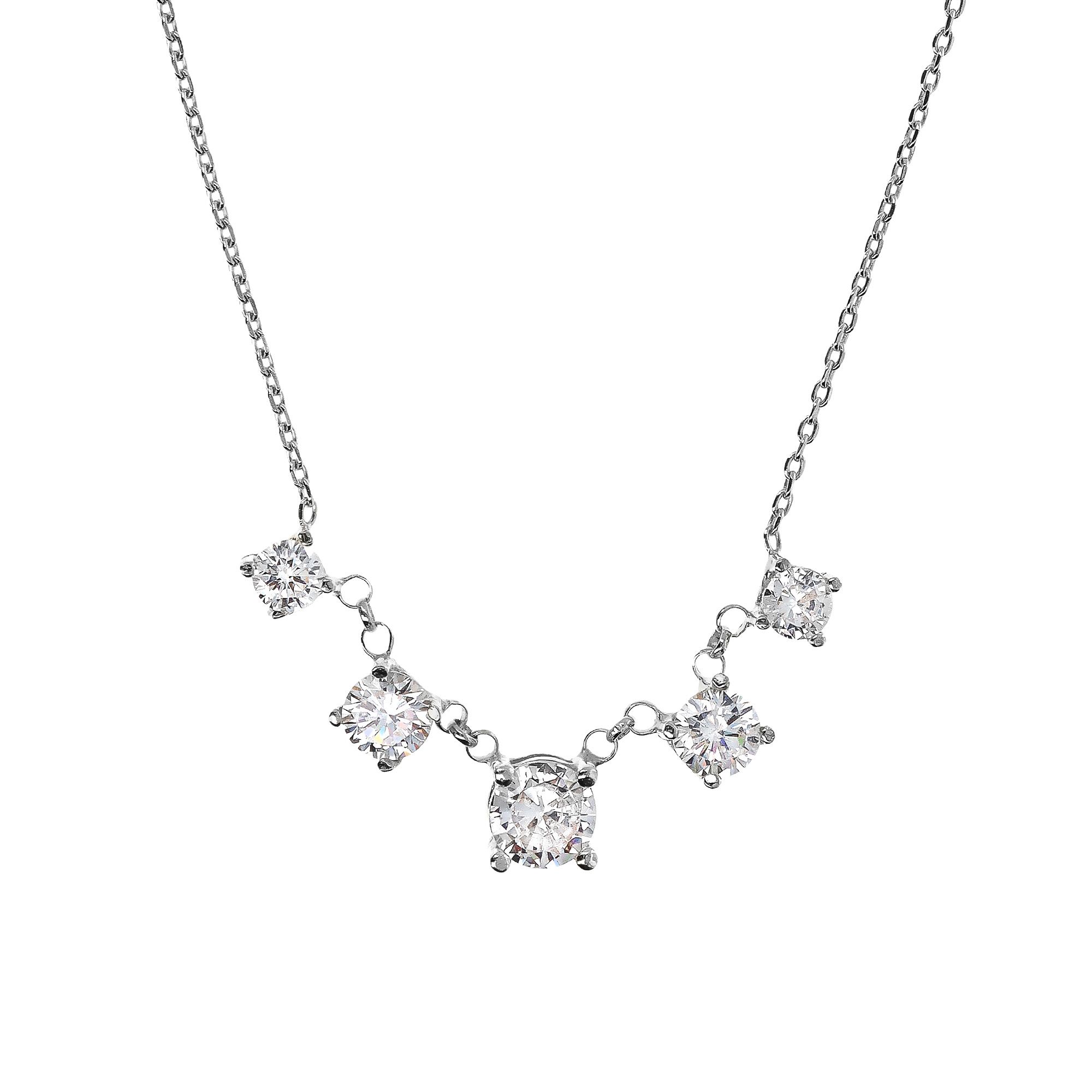 Diamonique
Collana in argento
con pietre graduate
pari a 2,40ct