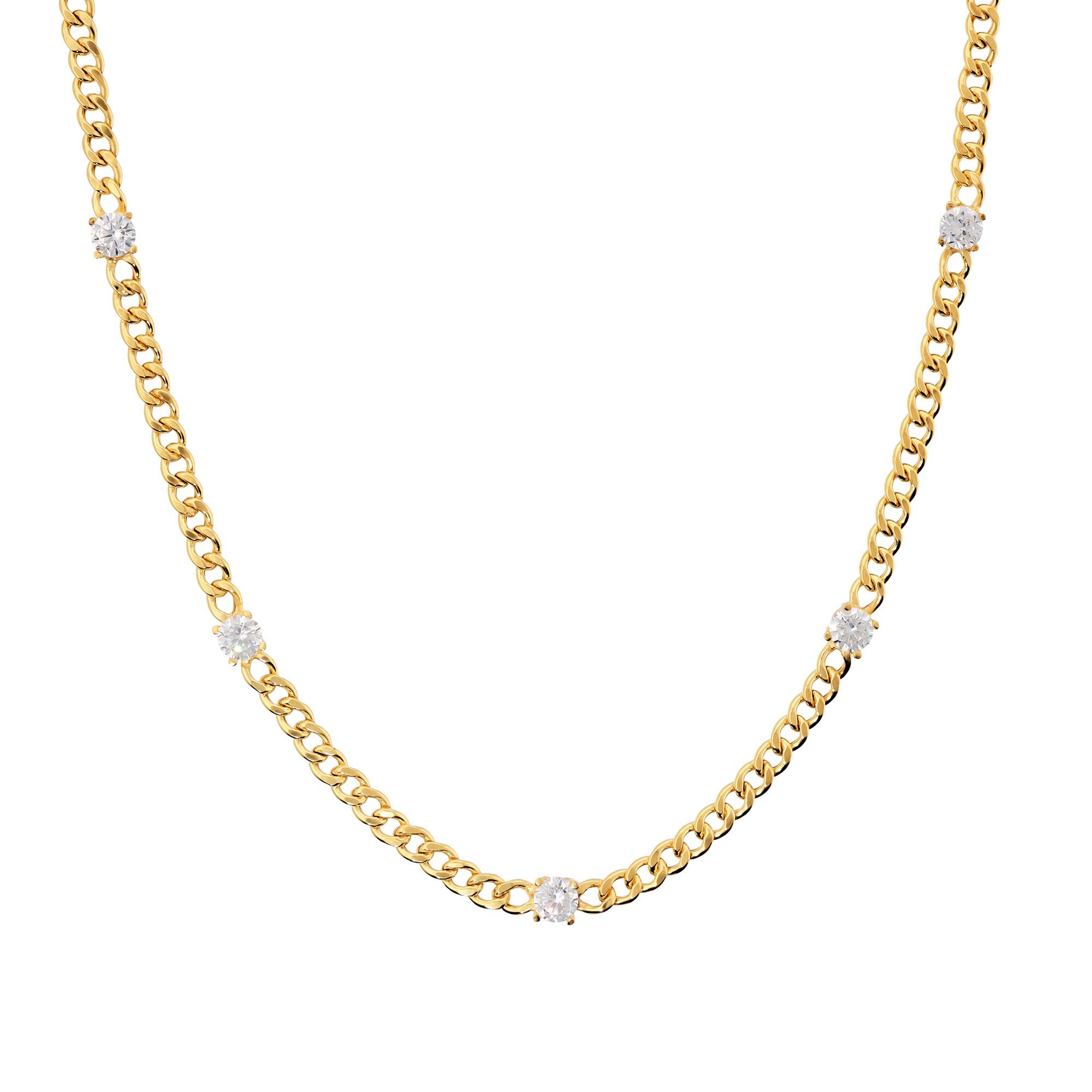 Diamonique
Collana a maglia
grumetta argento 925
placcato oro giallo