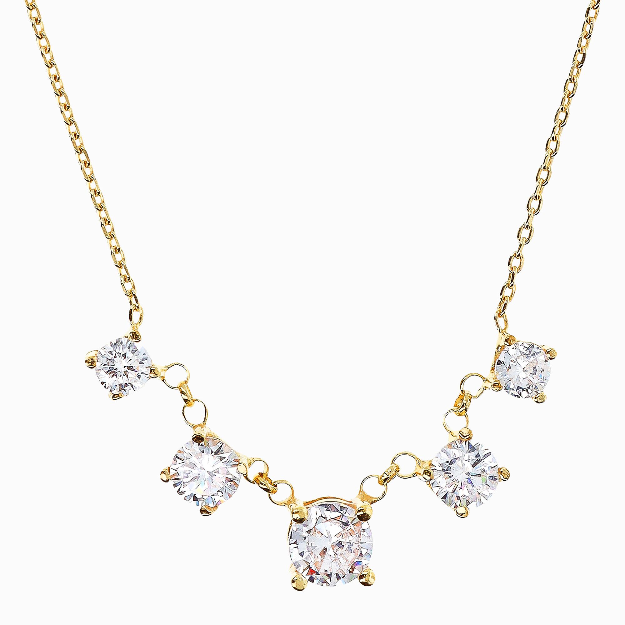 Diamonique
Collana girocollo
in argento 925
placcato oro giallo