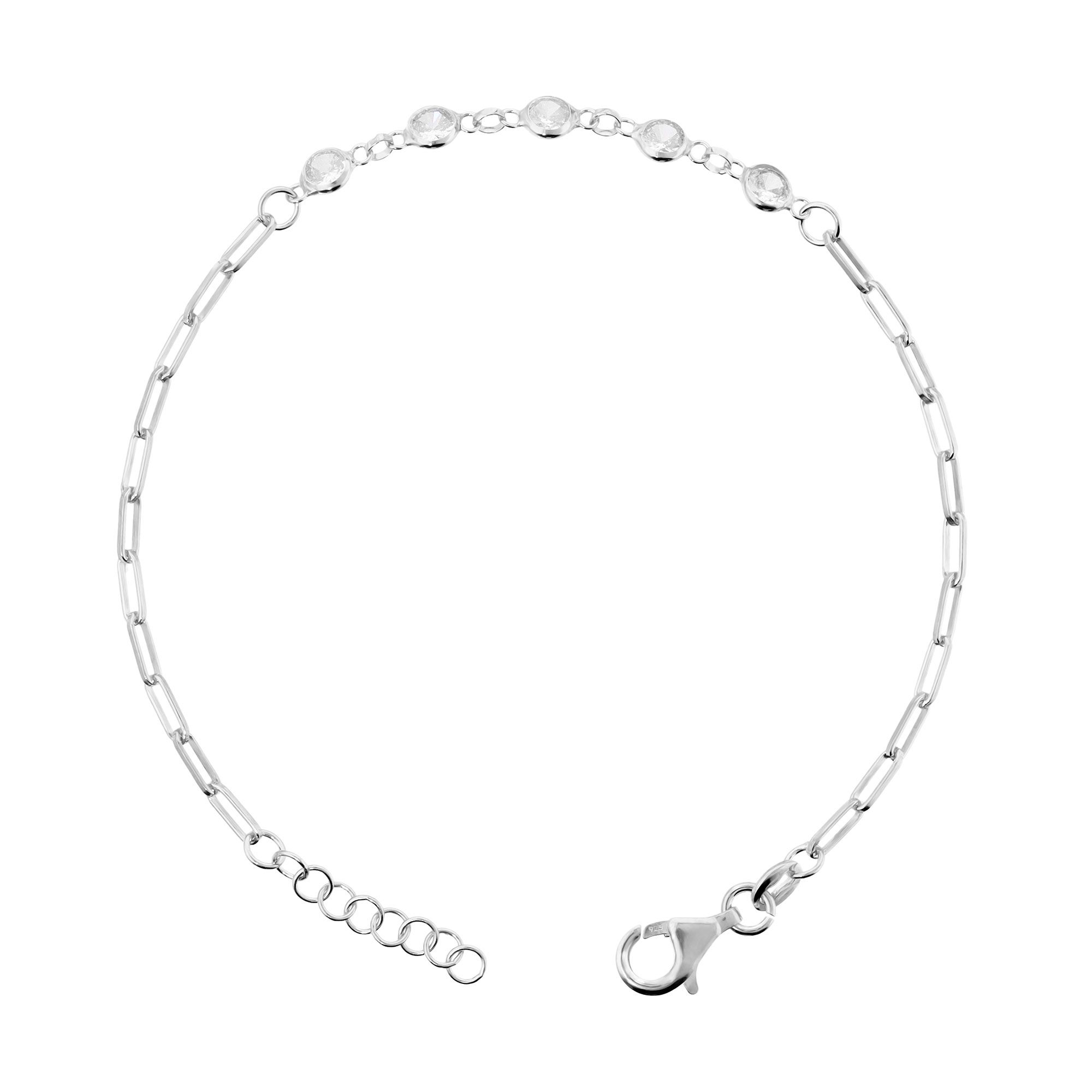 Diamonique
Bracciale in argento
con 4 castoni tondi
pari a 1ct