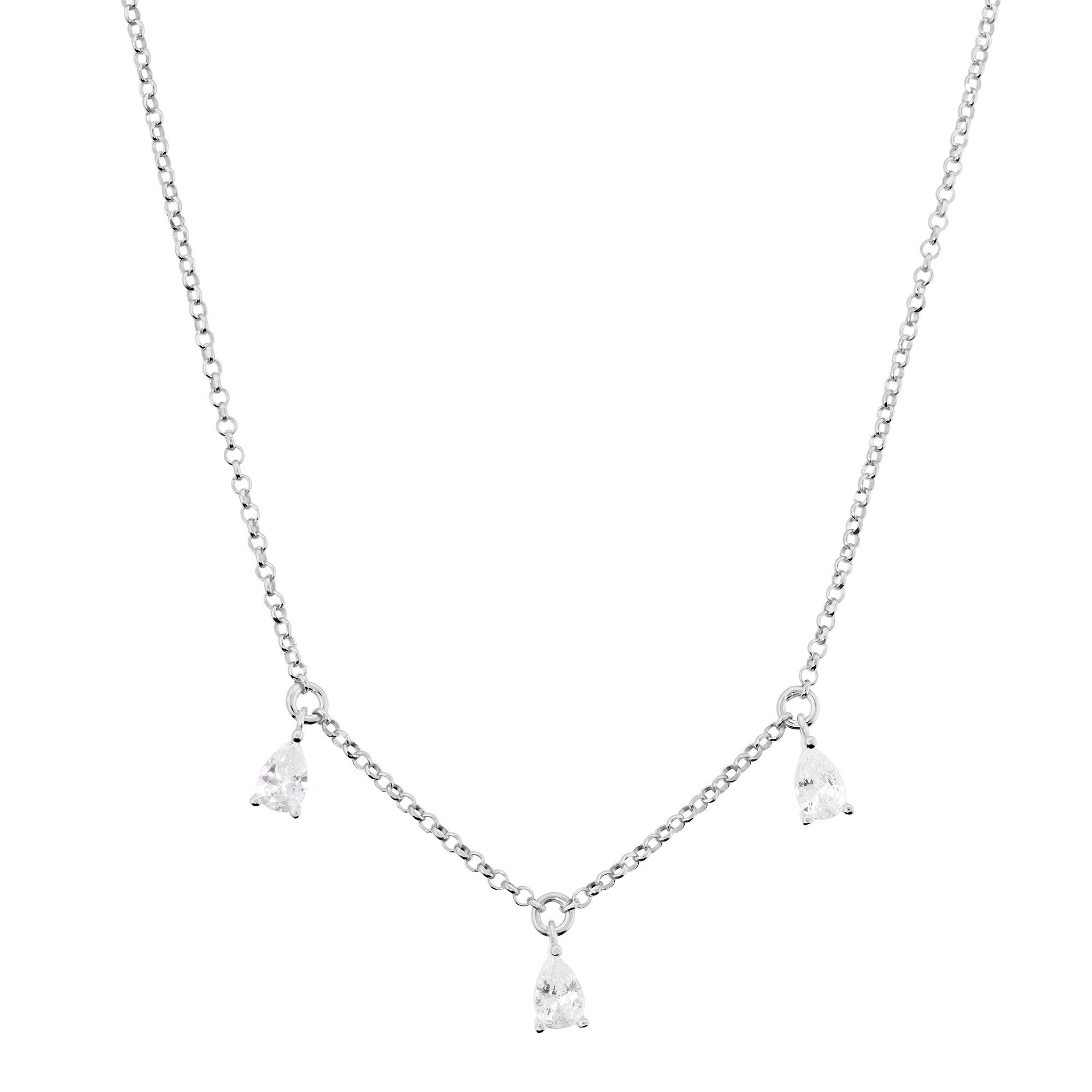 Diamonique
Collana in argento
con tre pendenti