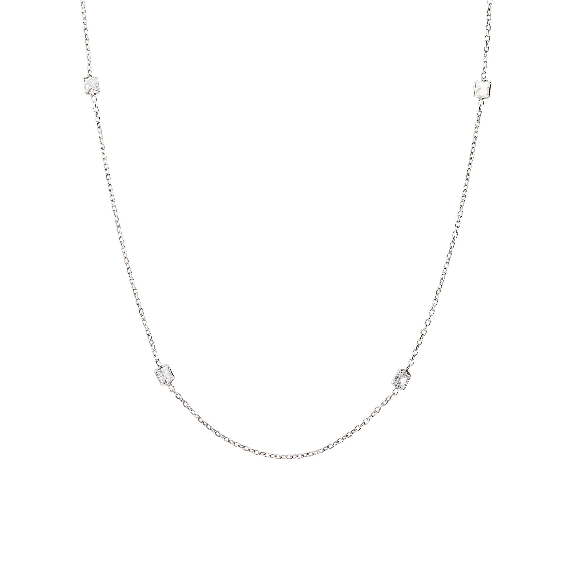 Diamonique Collana in argento 925 placcato rodio