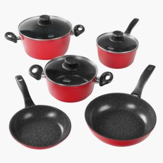 Stoneline
Batteria di pentole
e padelle con
coperchi (8pz)