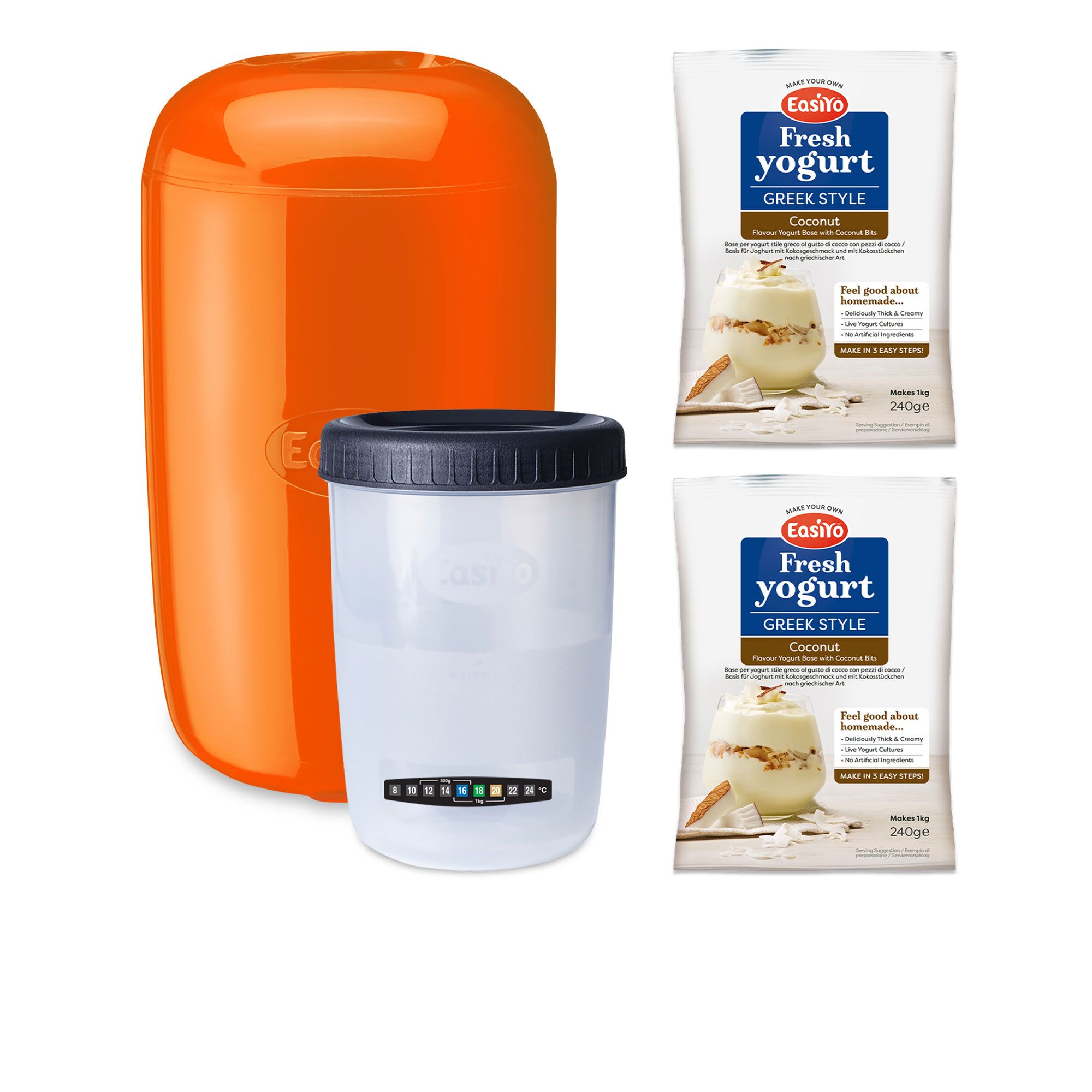 Easiyo
Yogurtiera +
barattolo da 1kg
+ 2kg yogurt a scelta