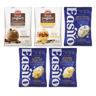 Easiyo
5 kg di yogurt
gusti frutta e creme