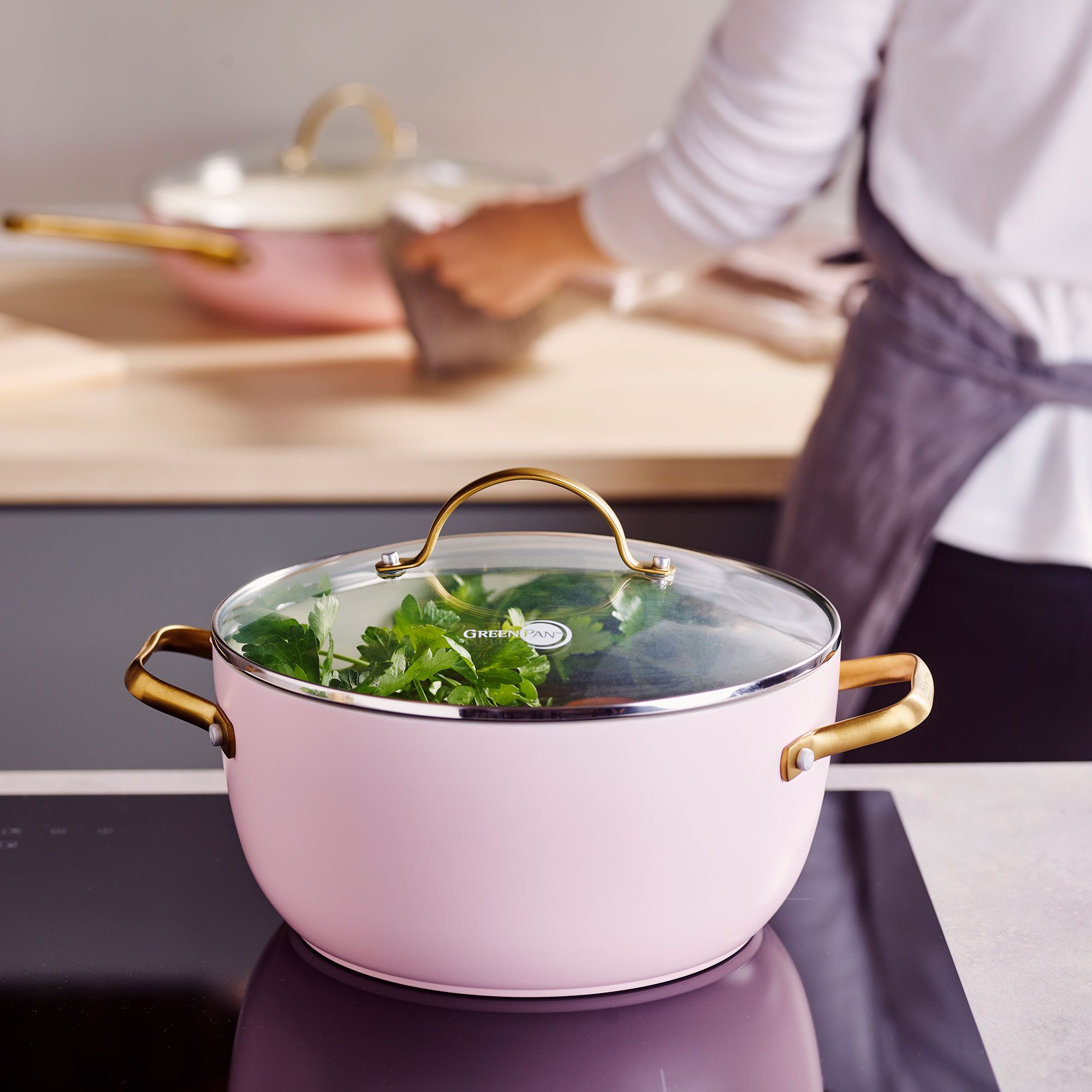 GreenPan Pentola con coperchio Ø24cm (capacità 4,71 l)