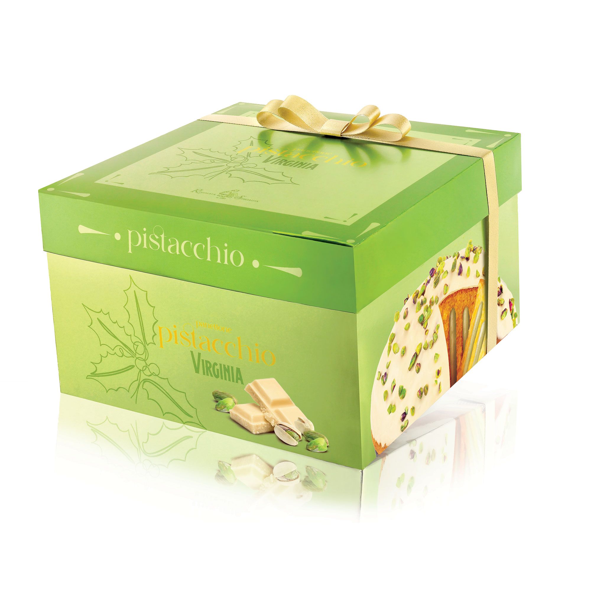 QVC Amaretti Virginia Panettone 900g al pistacchio con confezione