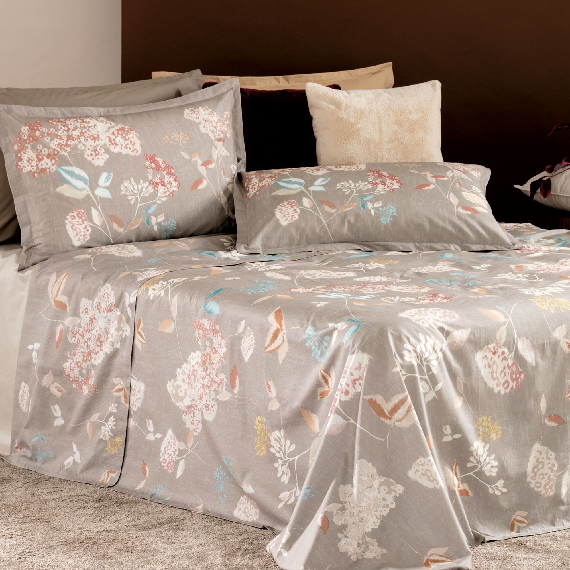 Carillo Home 
Completo letto
matrimoniale Ikebana
in cotone percalle