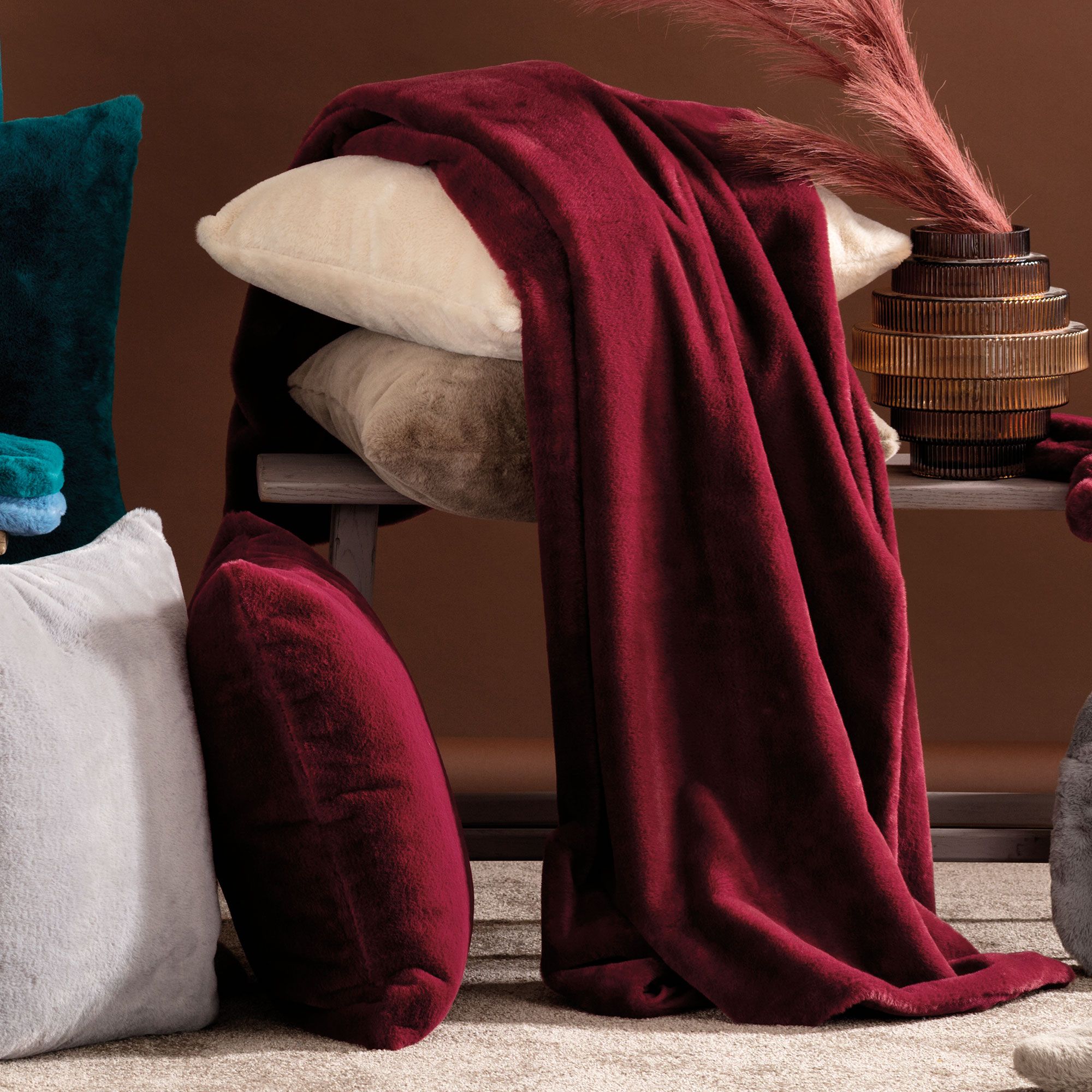 Carillo Home 
Plaid in pelo
sintetico e velluto
(210x240cm)