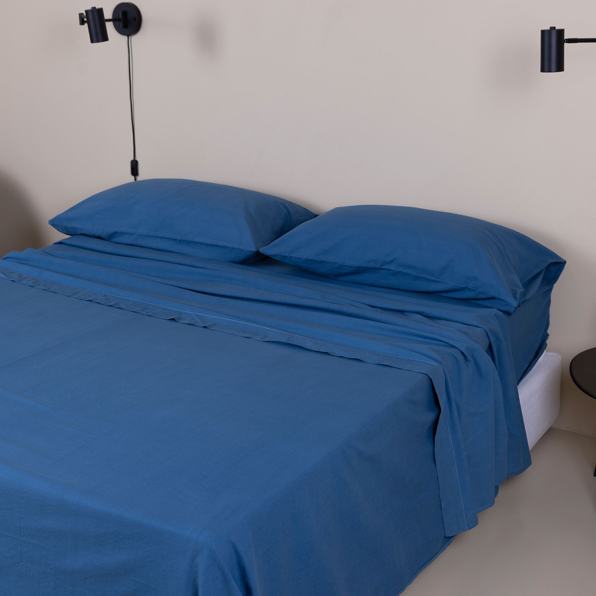 Ferò Completo letto matrimoniale Soave in cotone percalle