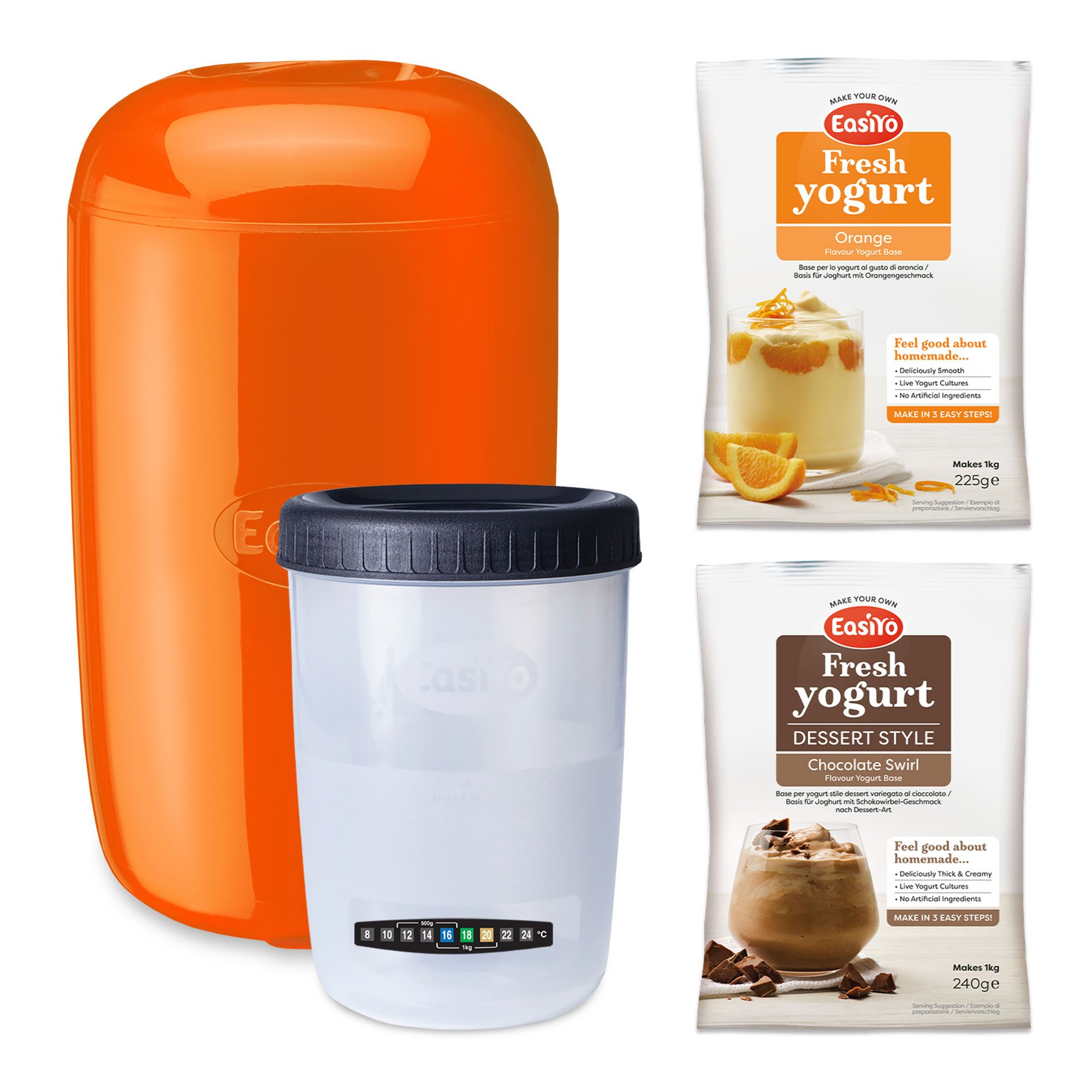 Easiyo Set 2kg di yogurt con yogurtiera e barattolo da 1kg