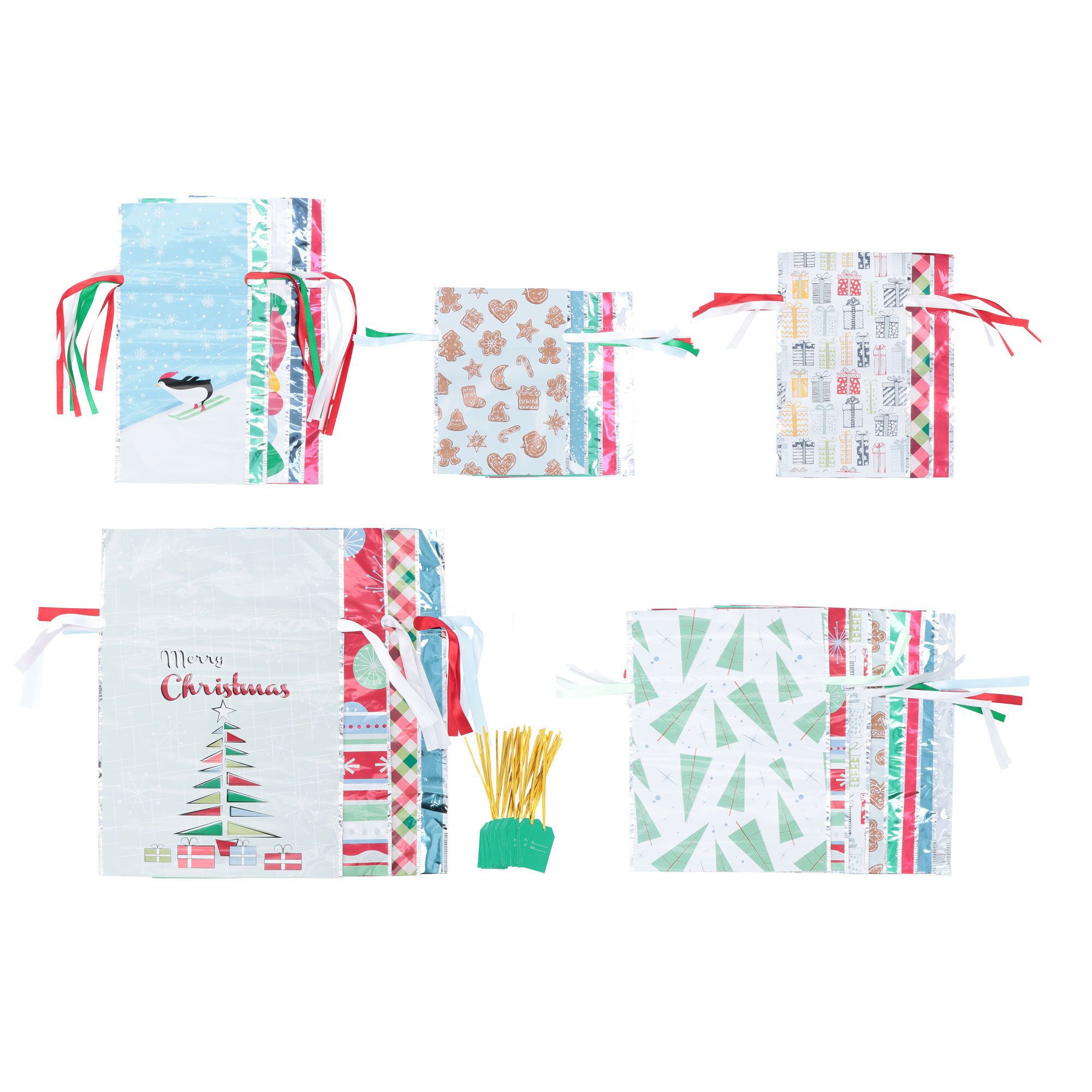 QVC Perfect Present Confezioni regalo di Natale: 25 sacchetti e 25 etichette