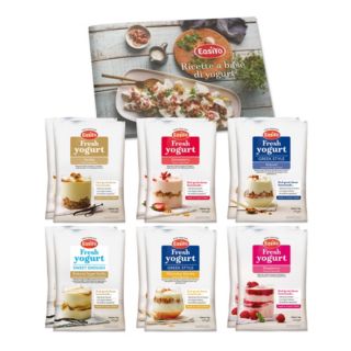 Easiyo
Kit 12 kg di yogurt
gusti assortiti  +
Ricettario