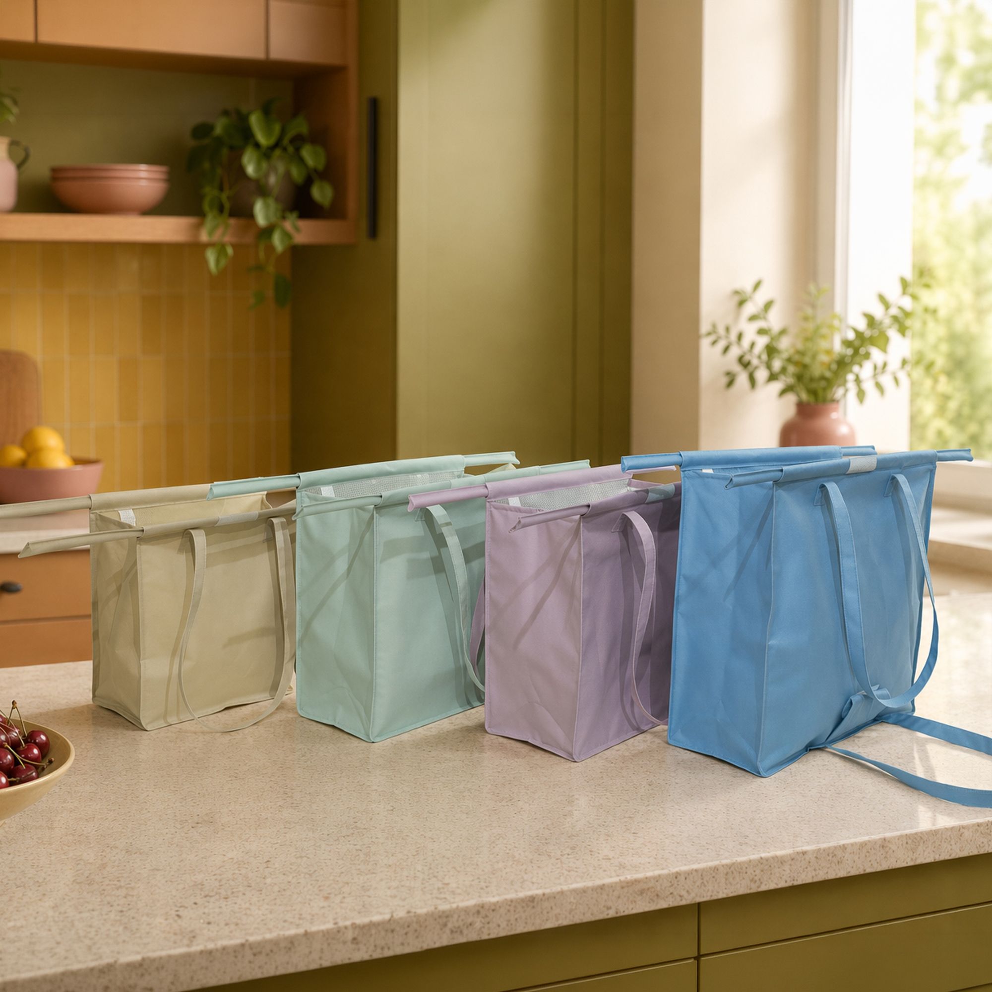 Simpli
Set 4 borse organizer
pieghevoli per
carrello della spesa