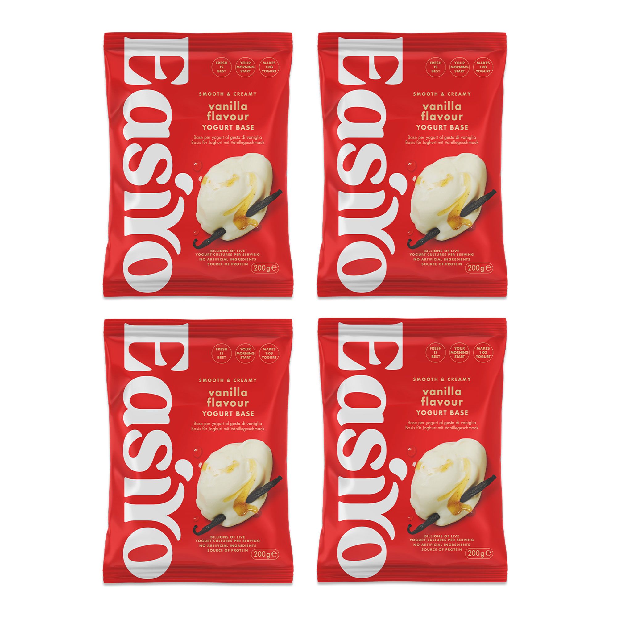Easiyo
Kit 4 kg yogurt gusti
fragola,limone,mango
banana e vaniglia
