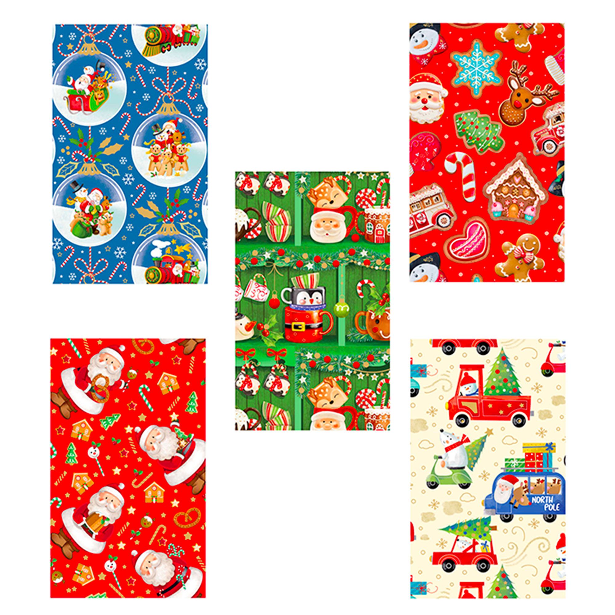 Kartos
5 fogli carta regalo
di Natale assortiti
100x140cm