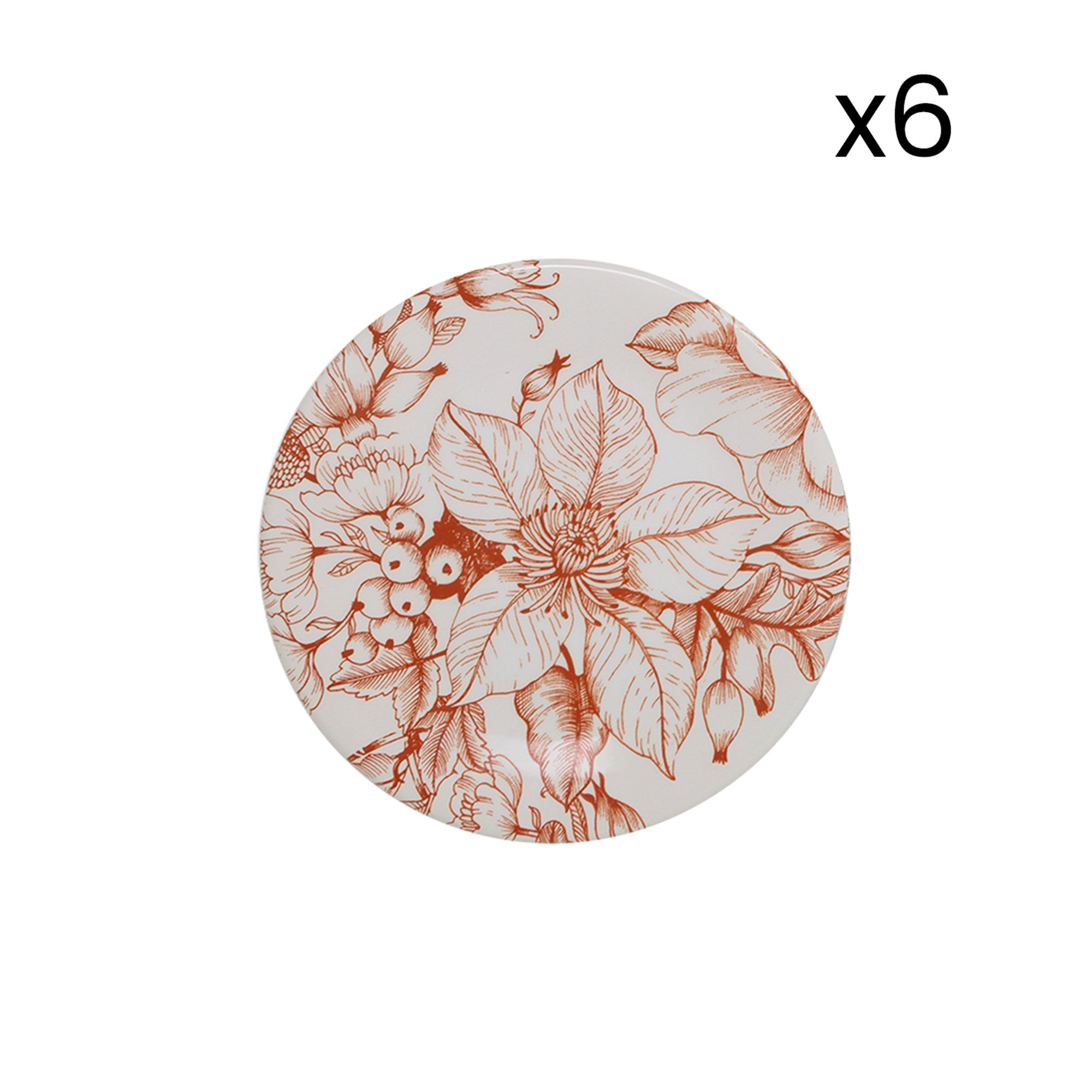 Villa Altachiara Set 6 piatti frutta in ceramica sottosmalto