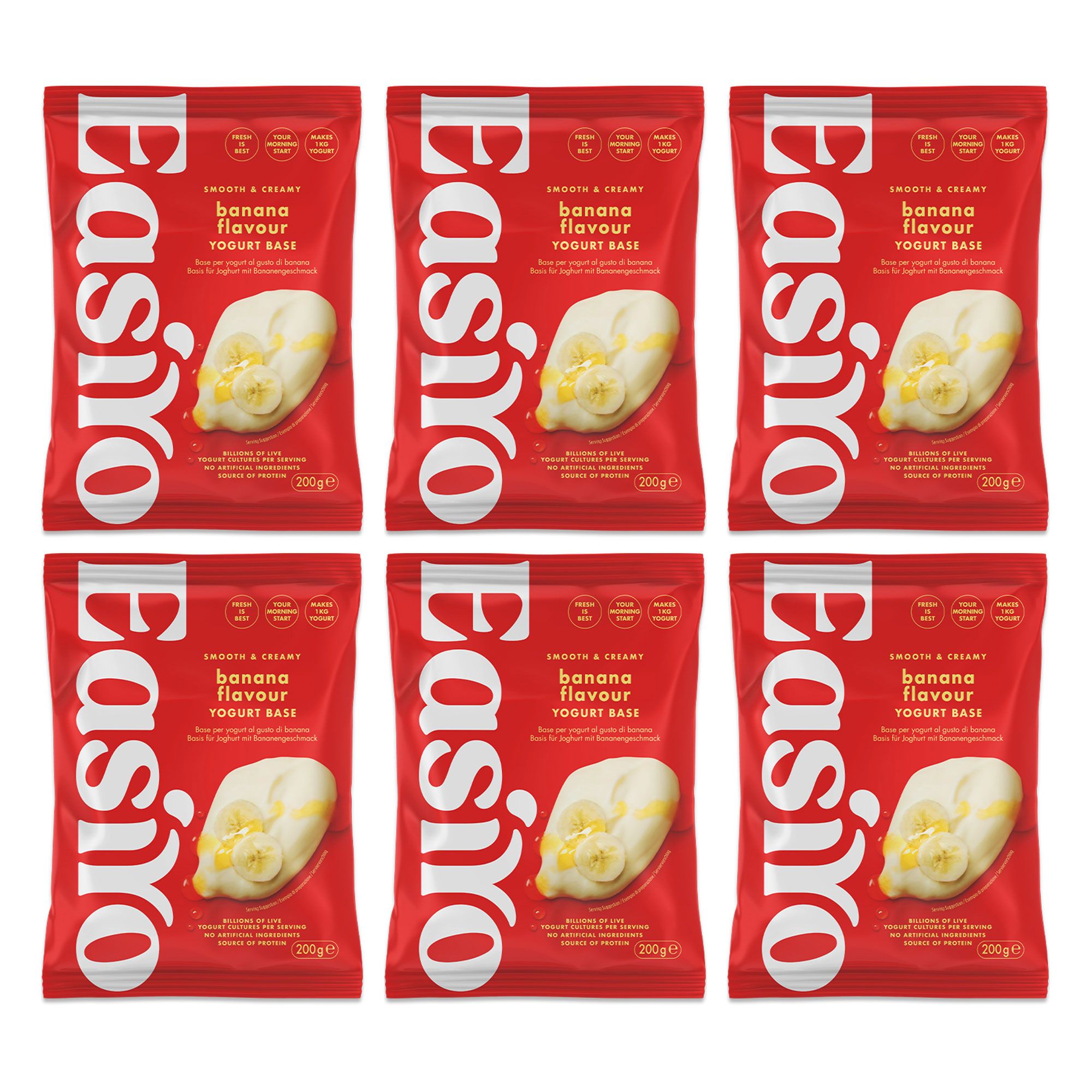 Easiyo Kit 6 pezzi di base per yogurt di diversi gusti