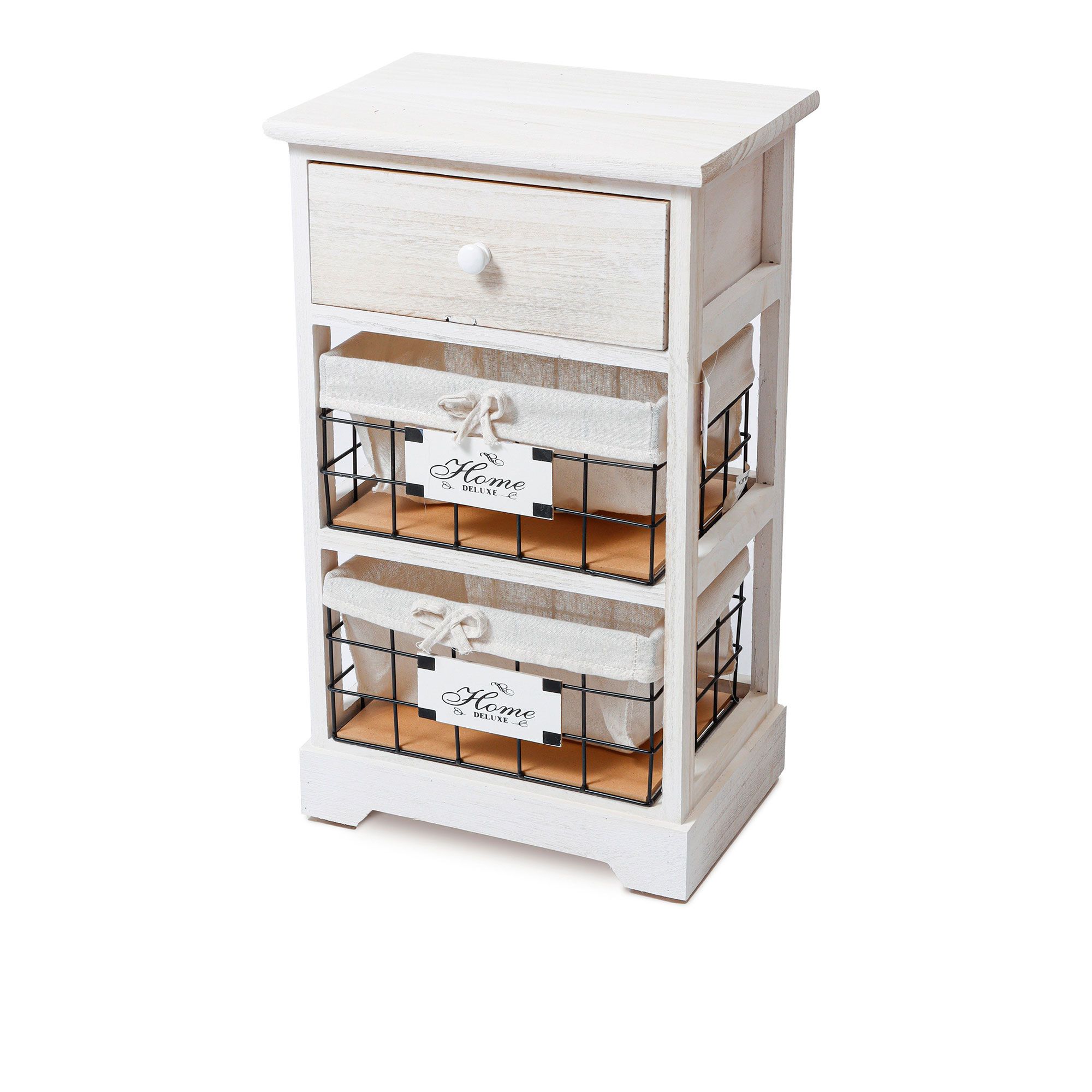 Comodino shabby
chic in legno