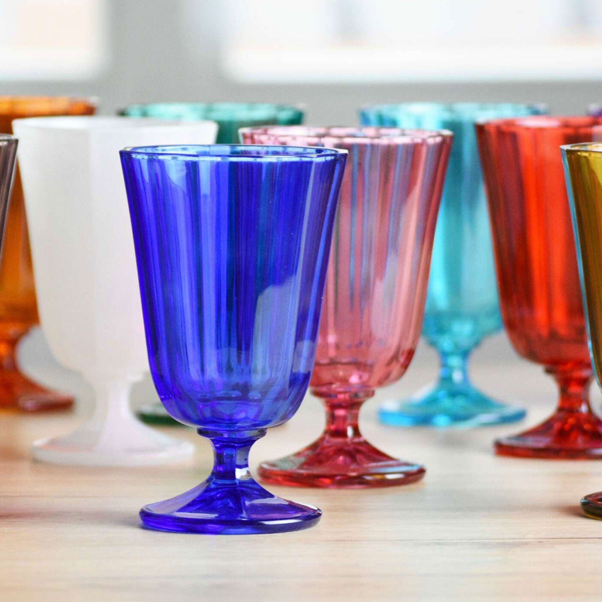 Arcucci Set 6 calici bassi in vetro multicolor