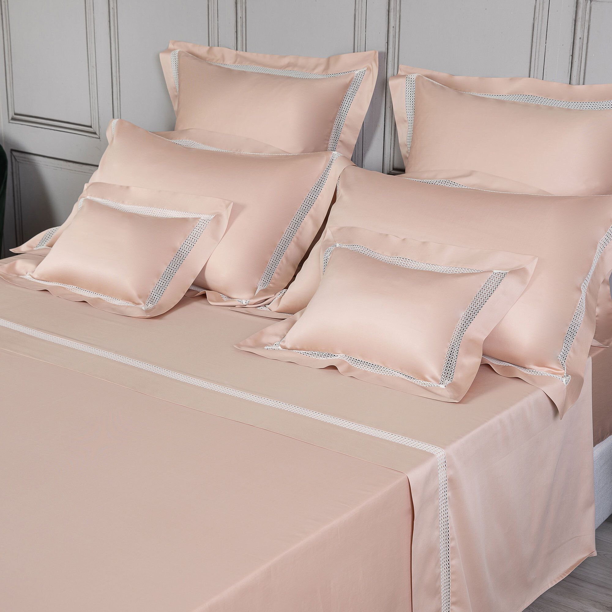 QVC Ferò Completo letto matrimoniale Athena raso di cotone 300TC