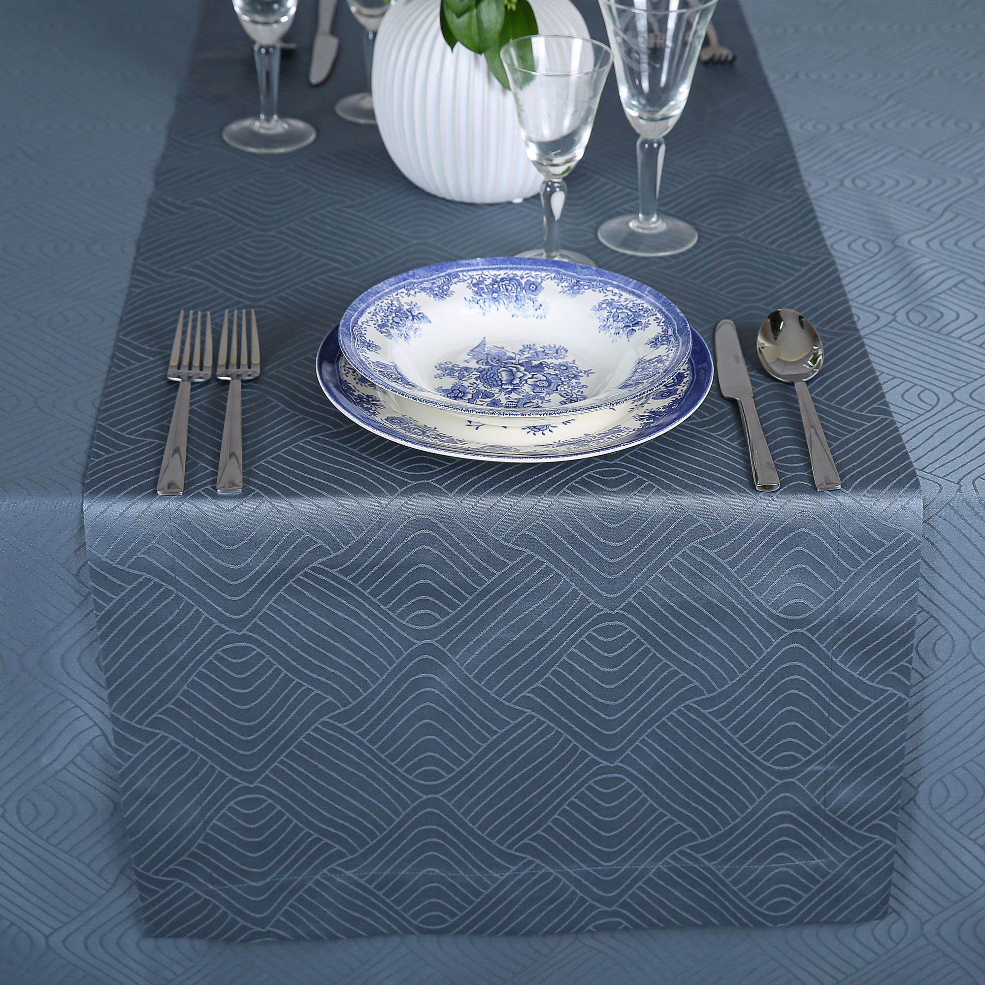 Image of Ferò Onde Set 2 runner in cotone jacquard061