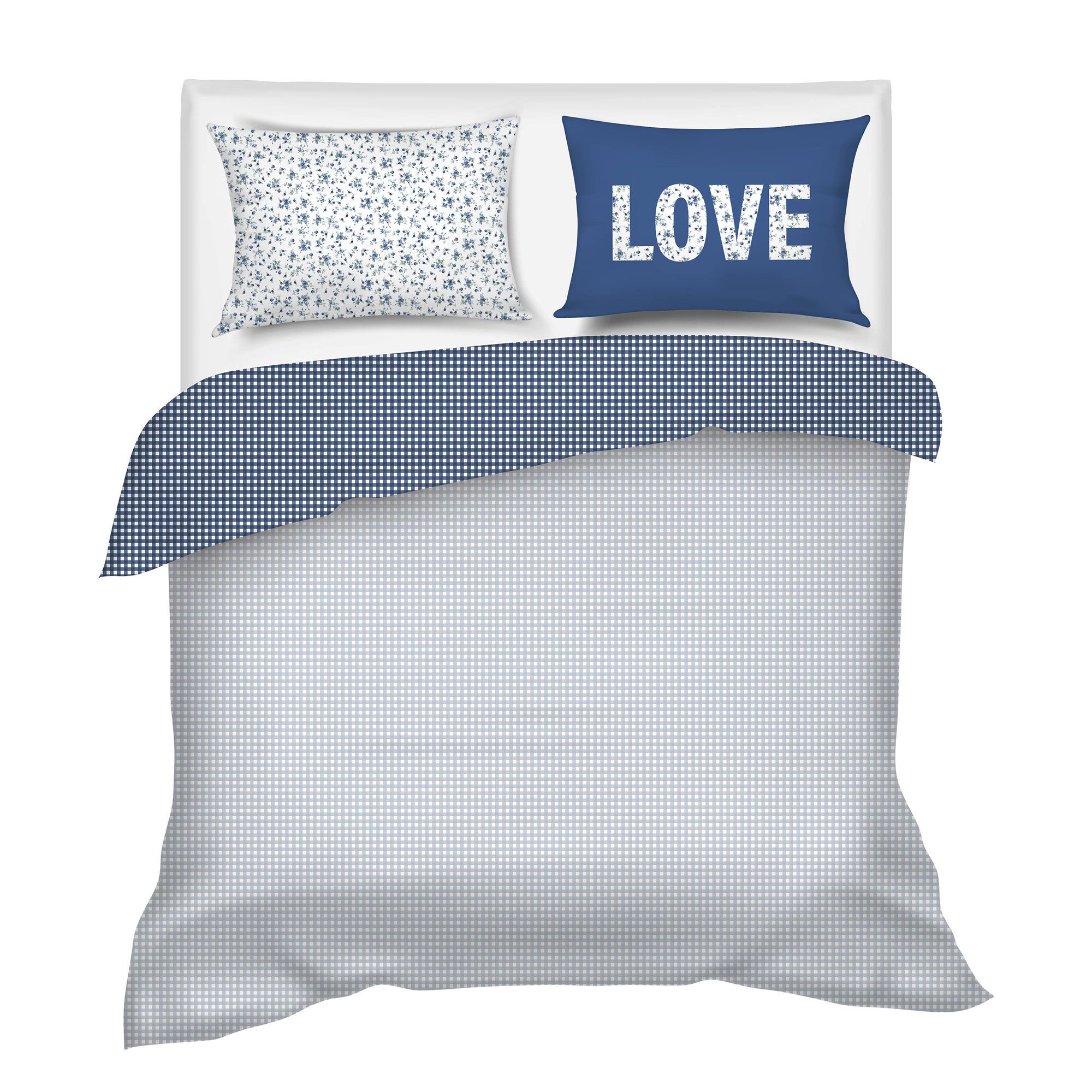 Camomilla Milano Home
Completo letto
Fiorellini Blu
in raso di cotone