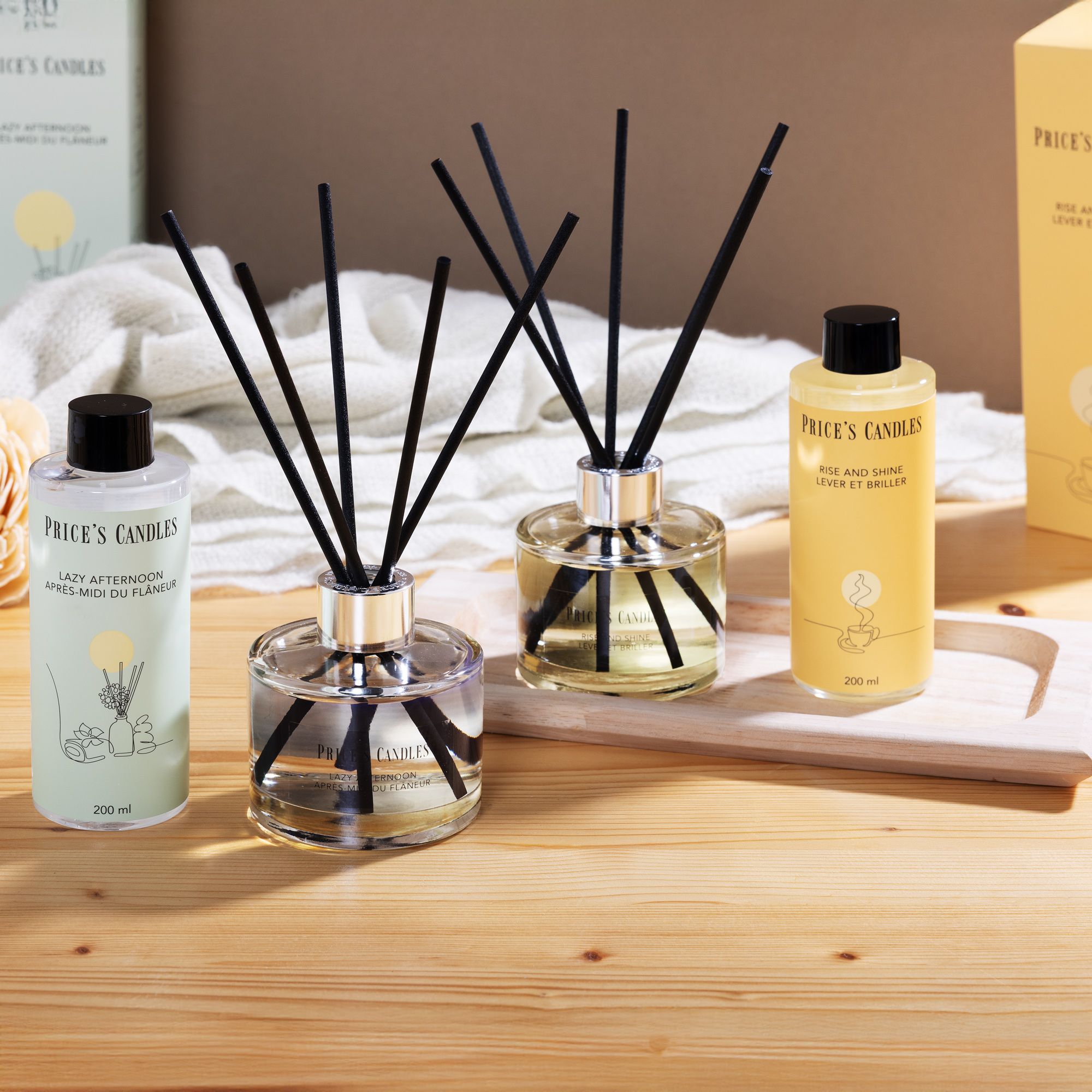 Price's Candles
Set diffusori:
Rise&Shine e Lazy
Afternoon + ricariche