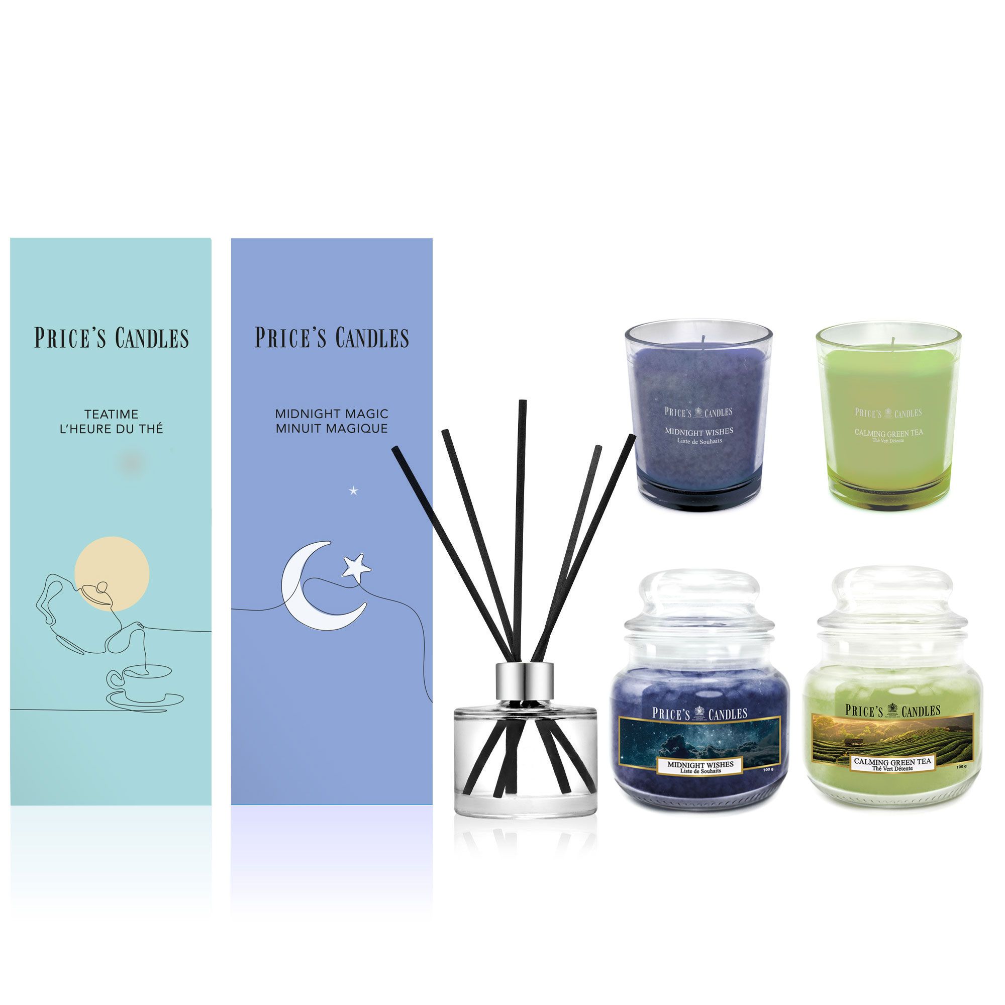 Price's Candles
set 6 pezzi:
2 diffusori, 2 giare
piccole, 2 bicchieri