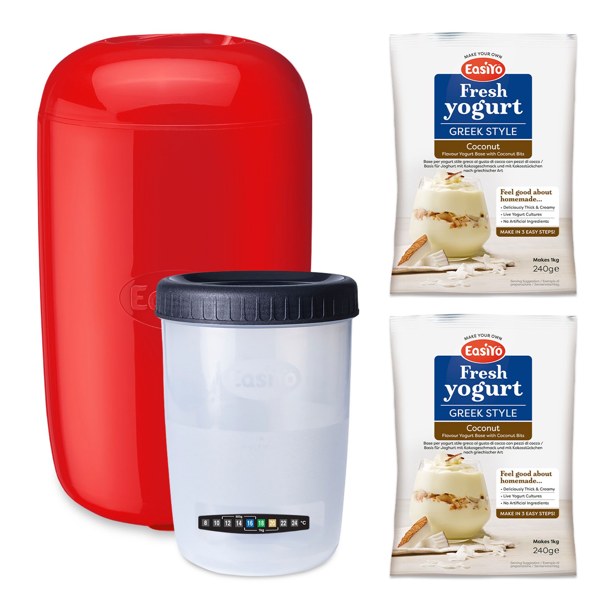 EasiYo
Set 2kg di yogurt
con yogurtiera
e barattolo da 1kg