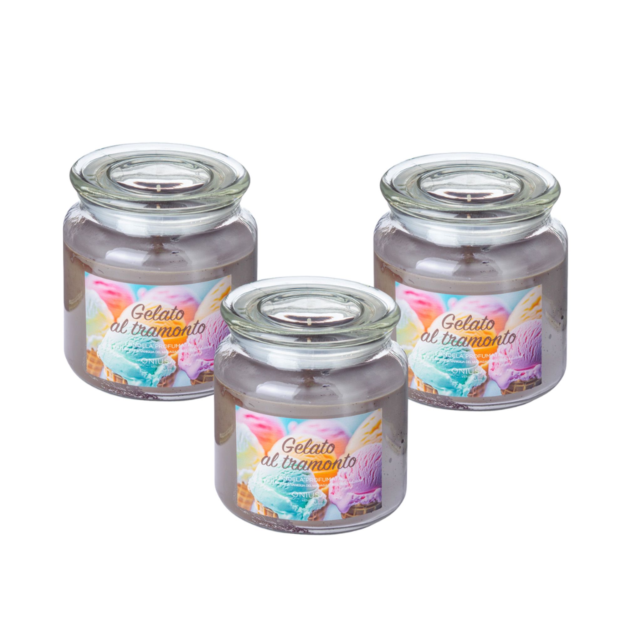 Oniusa Venezia
Candela in giara
di vetro media
(3x510g)