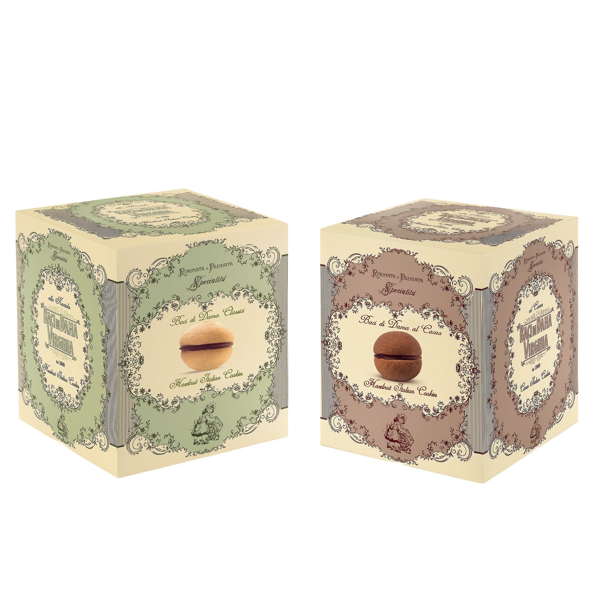 Amaretti Virginia
Baci di dama
e Baci di cacao
(2x125g)