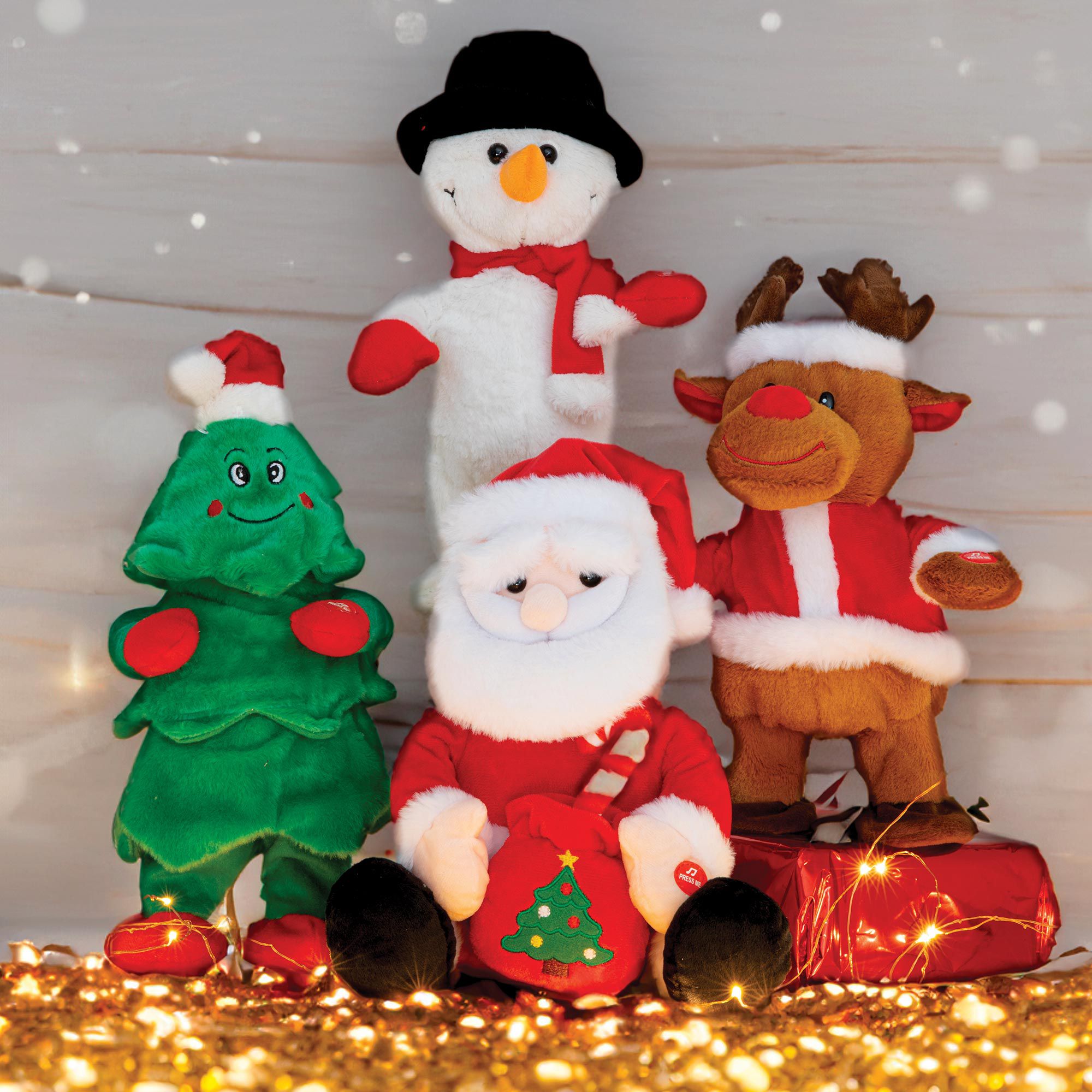 QVC Dmail Babbo Natale seduto peluche natalizio ballerino