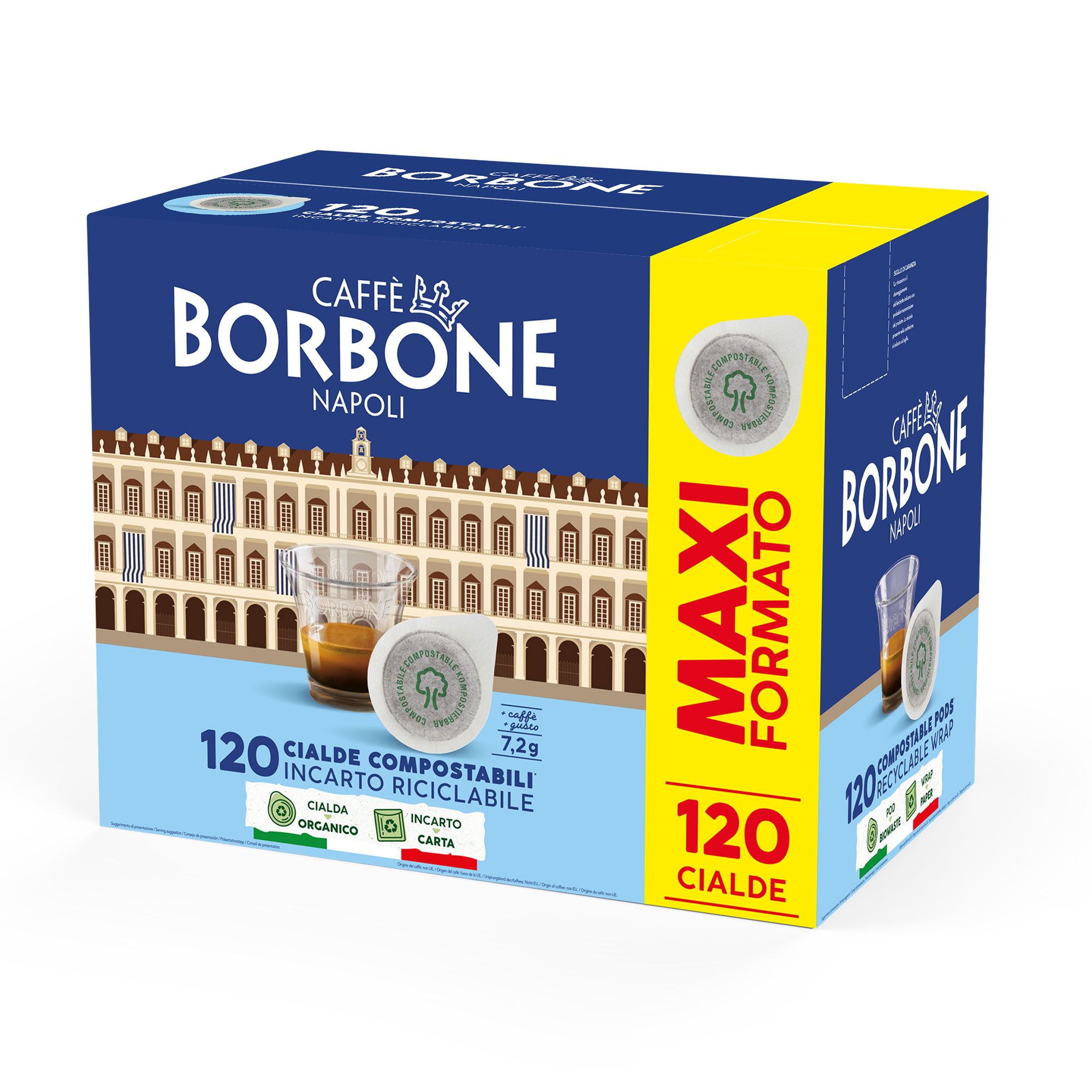 Caffè Borbone
Miscela Nera Decisa
120 cialde ESE 44 mm
intensità 9/10 (864g)