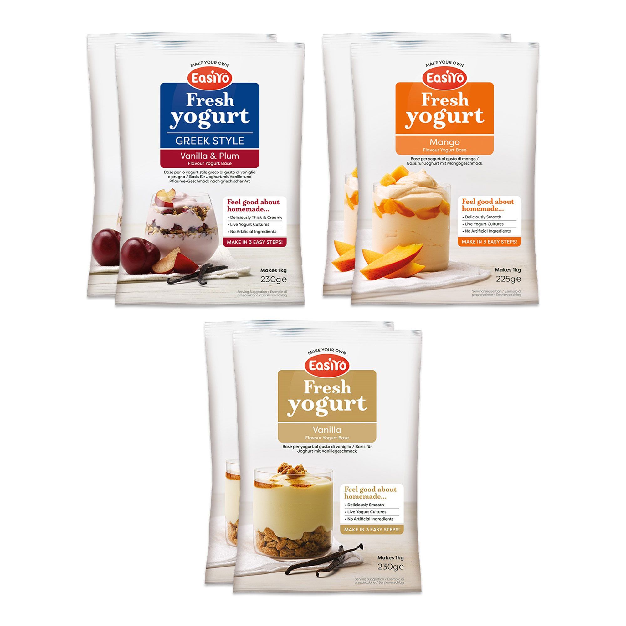  Easiyo
6 kg di yougurt 
stile greco
gusti alla frutta