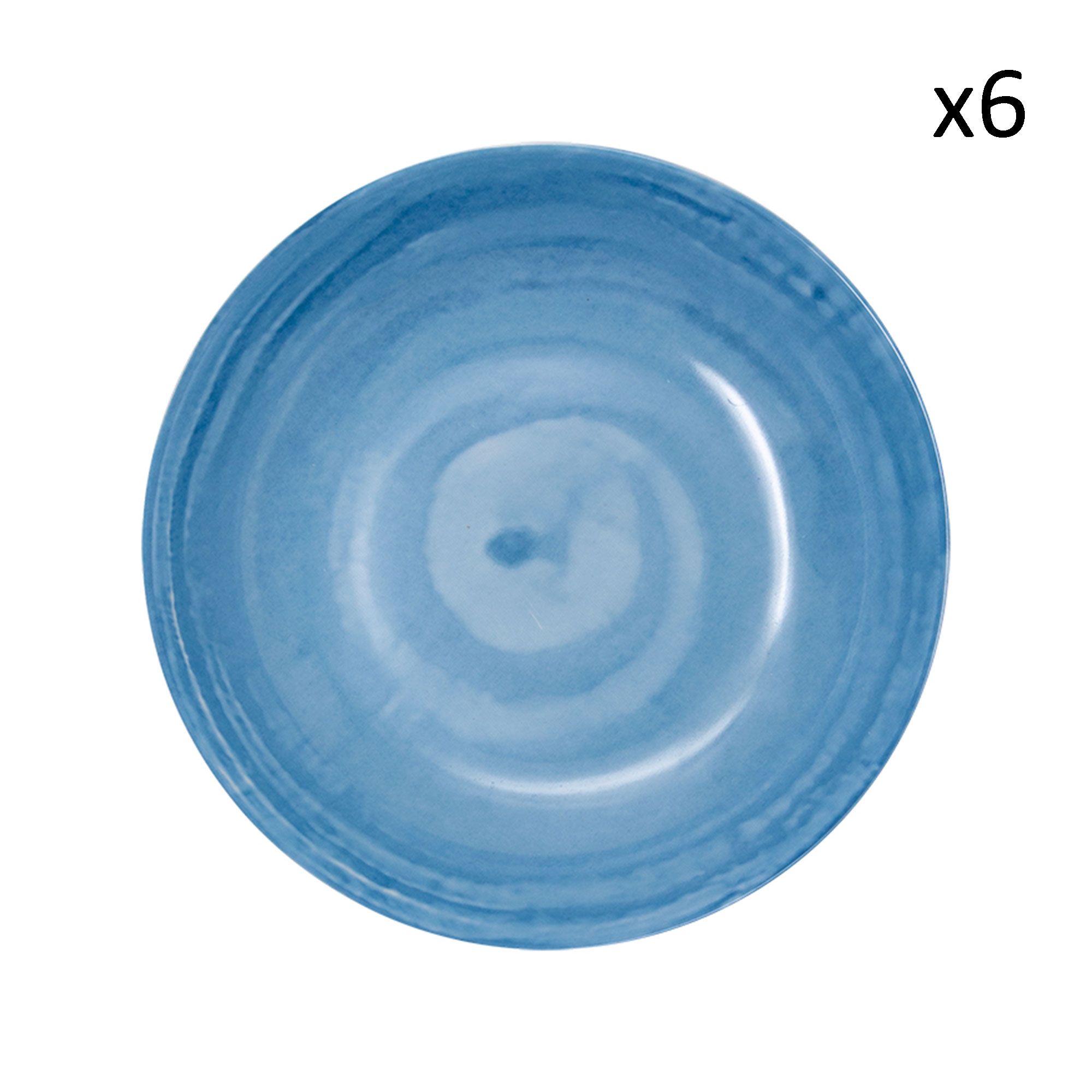 Villa Altachiara Set 6 piatti fondi Tangeri in porcellana