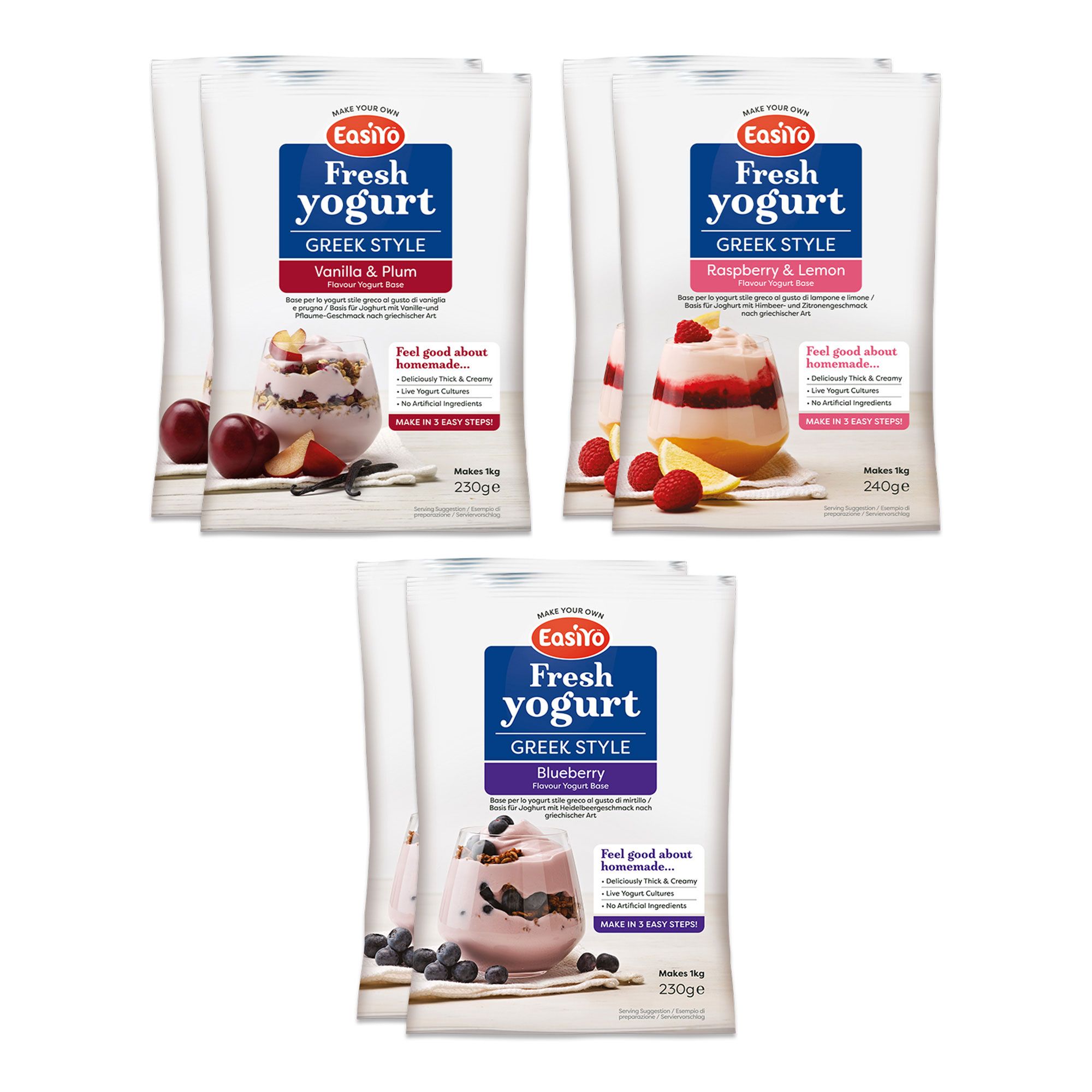 Easiyo
kit 6 kg di yogurt
stile greco
gusti alla frutta